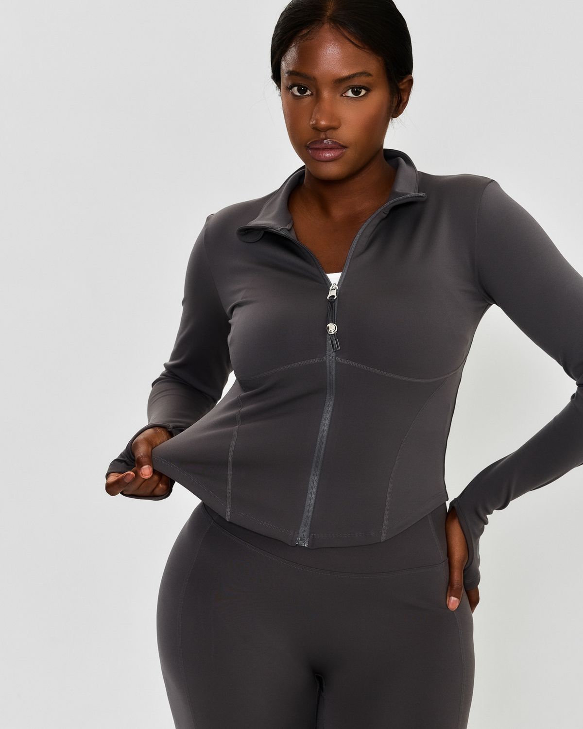 쿨시스(COOLSIS) CS CURVE FLEX ZIP JACKET (ASHBROWN)
