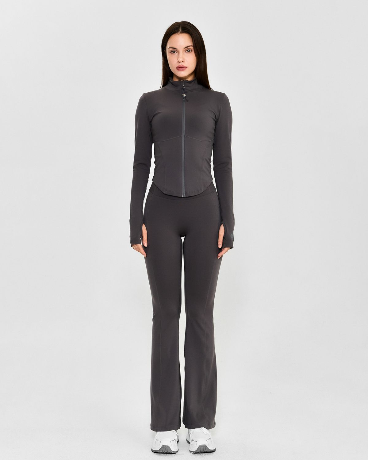 쿨시스(COOLSIS) CS CURVE BOOTCUT LEGGINGS (ASHBROWN)