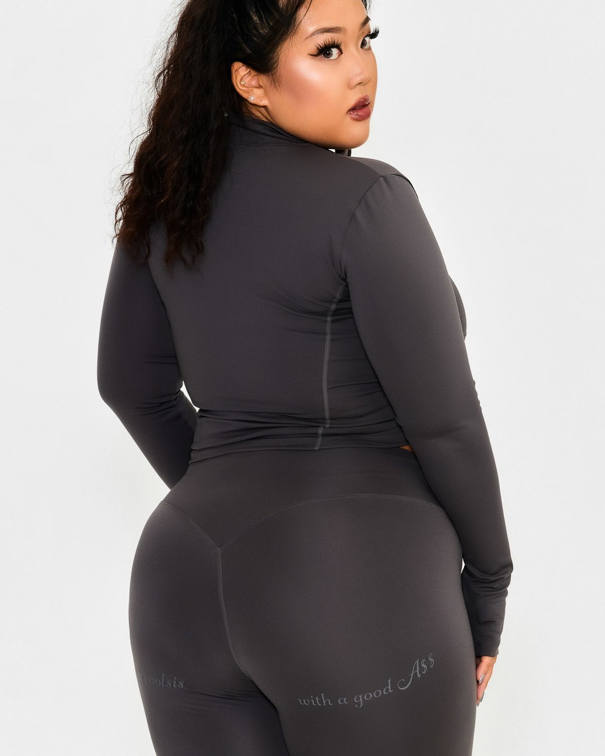 쿨시스(COOLSIS) CS CURVE BOOTCUT LEGGINGS (ASHBROWN)