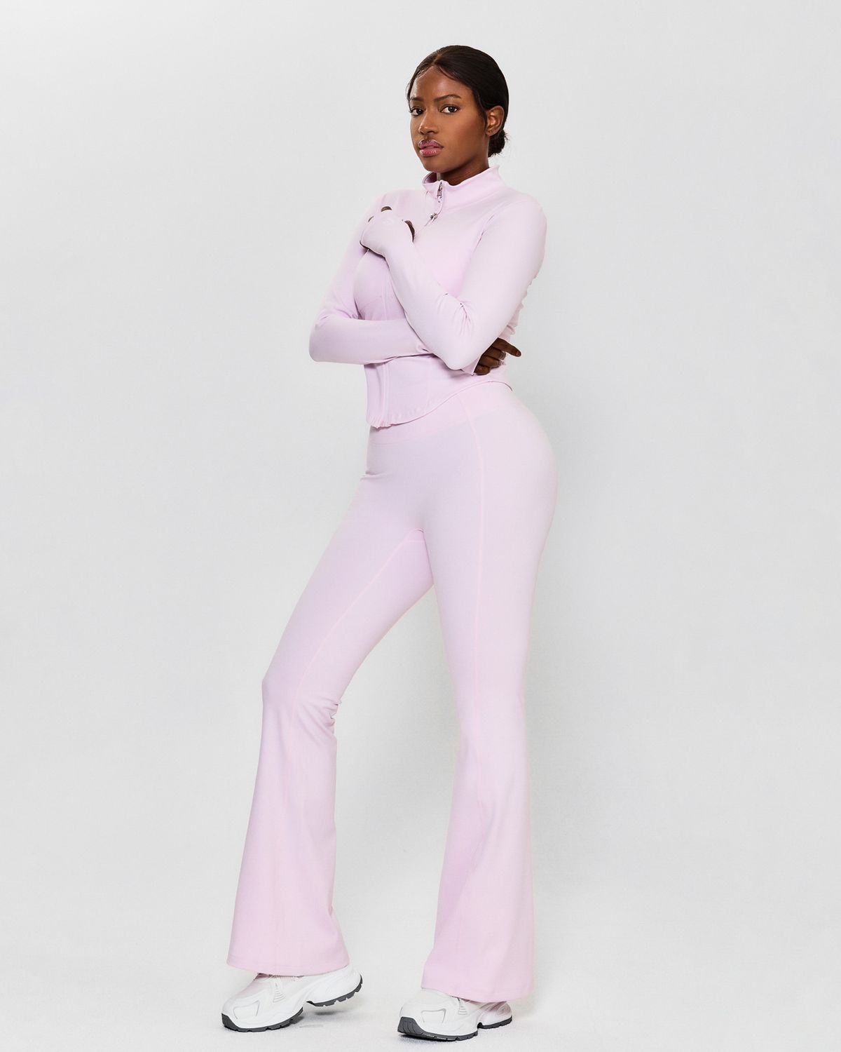 쿨시스(COOLSIS) CS CURVE BOOTCUT LEGGINGS (PINK)