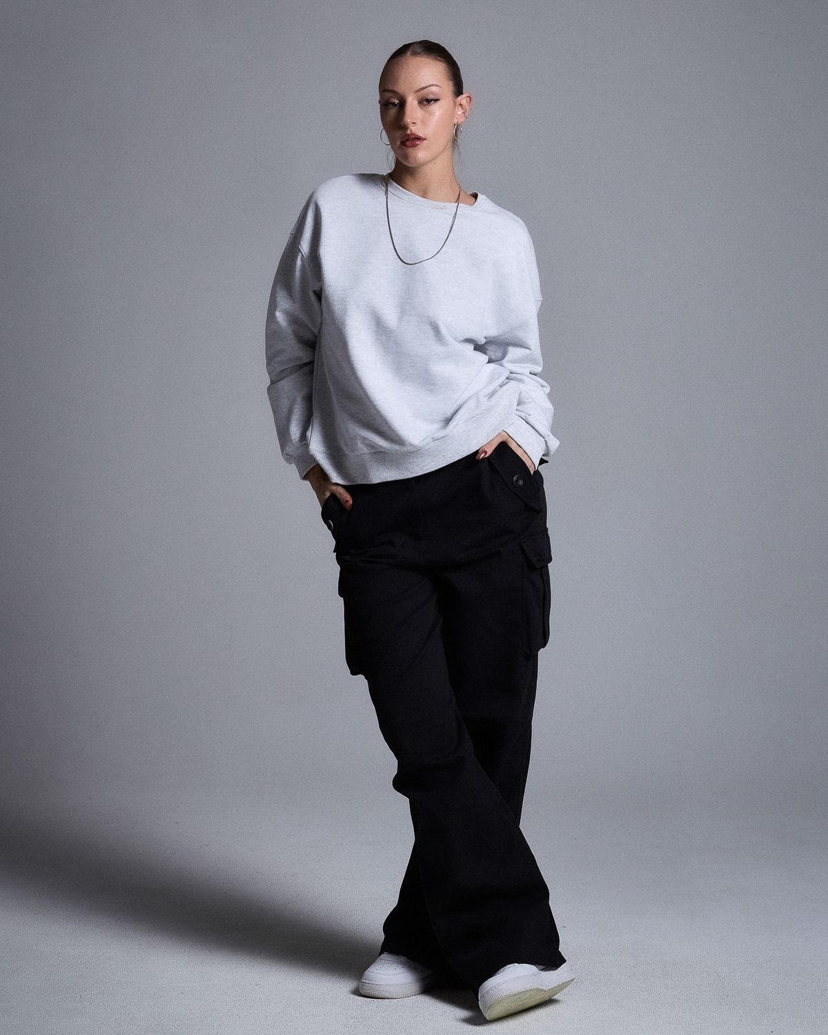 쿨시스(COOLSIS) CS BACKCUT SWEATSHIRT-054 (MELANGE)