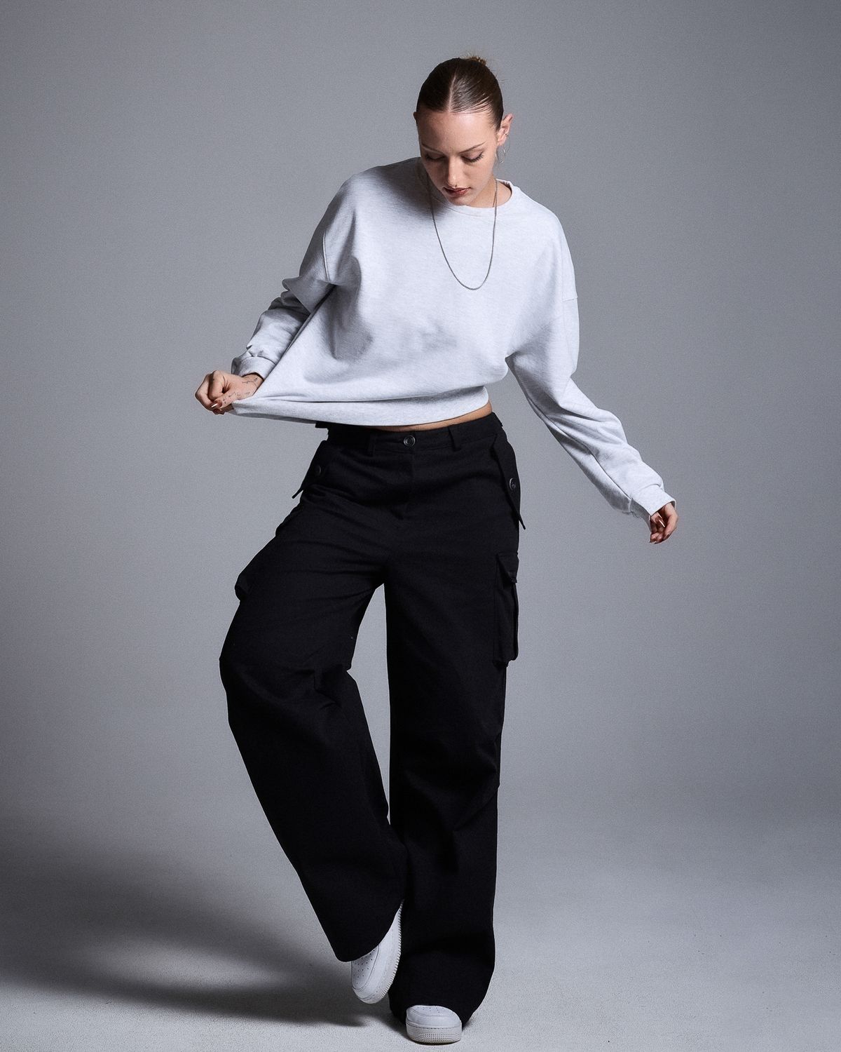 쿨시스(COOLSIS) CS BACKCUT SWEATSHIRT-054 (MELANGE)