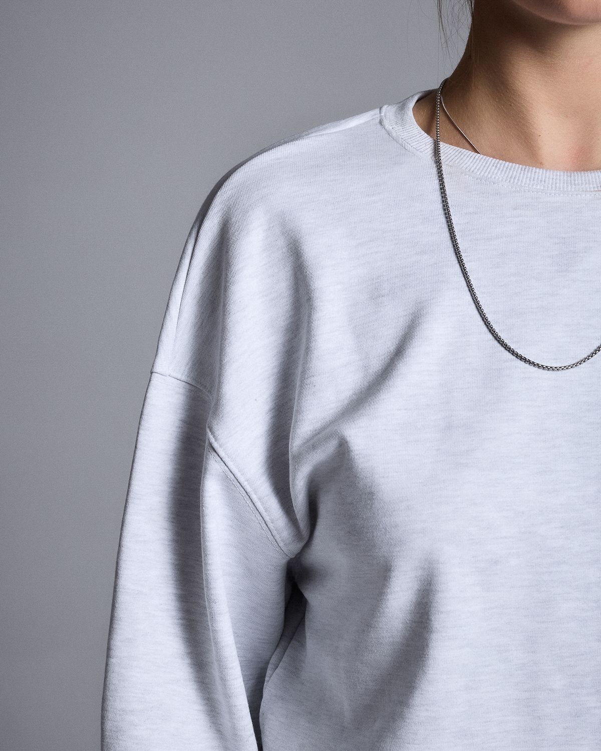 쿨시스(COOLSIS) CS BACKCUT SWEATSHIRT-054 (MELANGE)