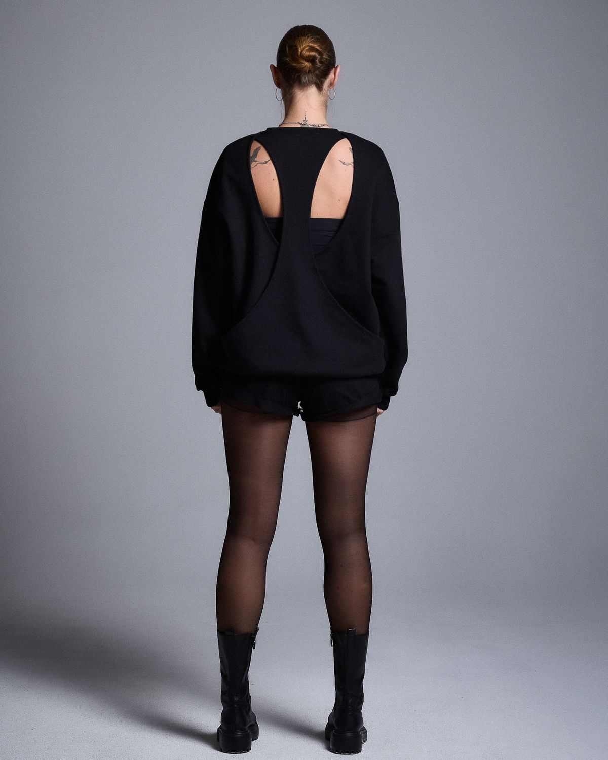 쿨시스(COOLSIS) CS BACKCUT SWEATSHIRT-054 (BLACK)