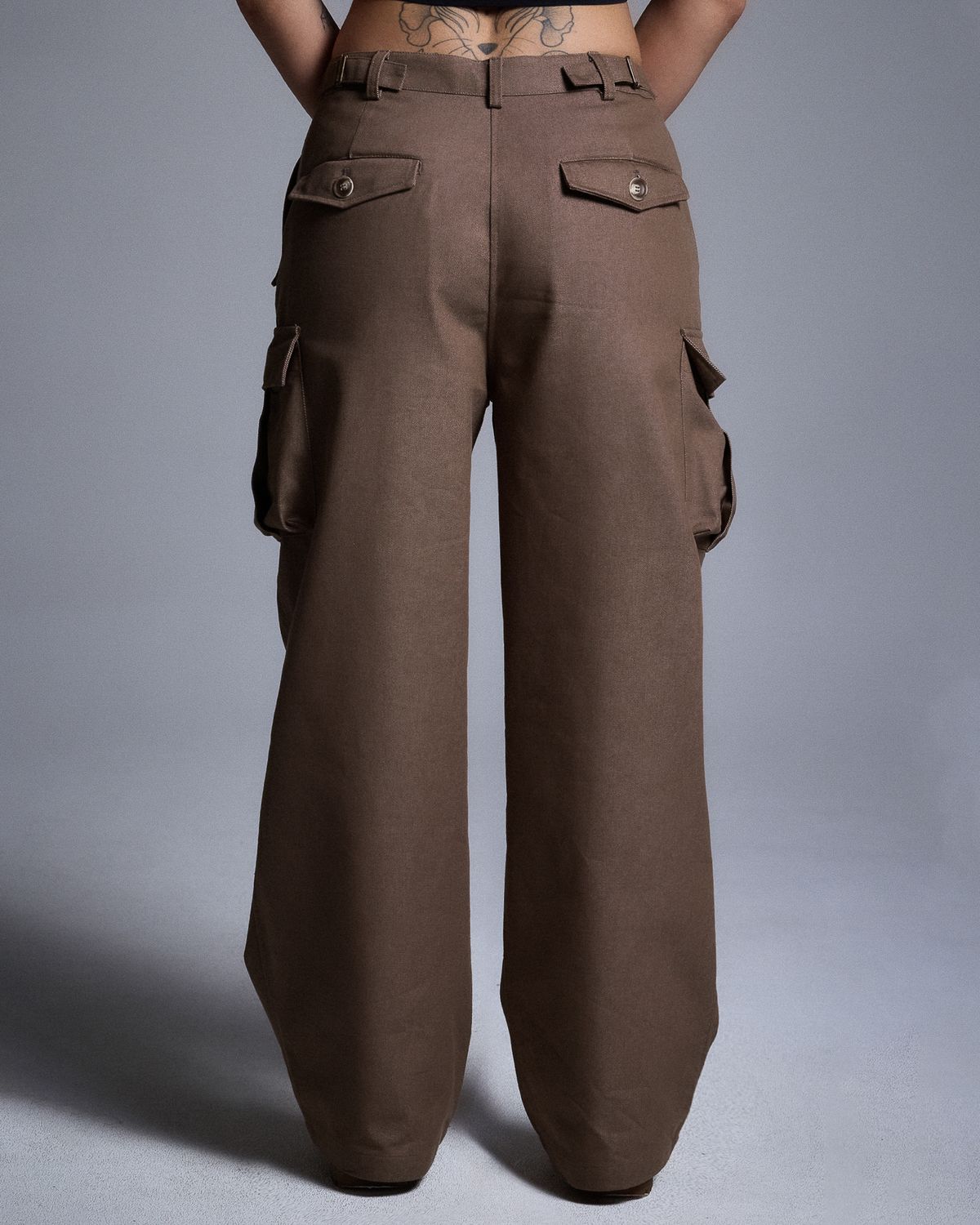 쿨시스(COOLSIS) CS CARGO WIDE JEANS-057 (BROWN)