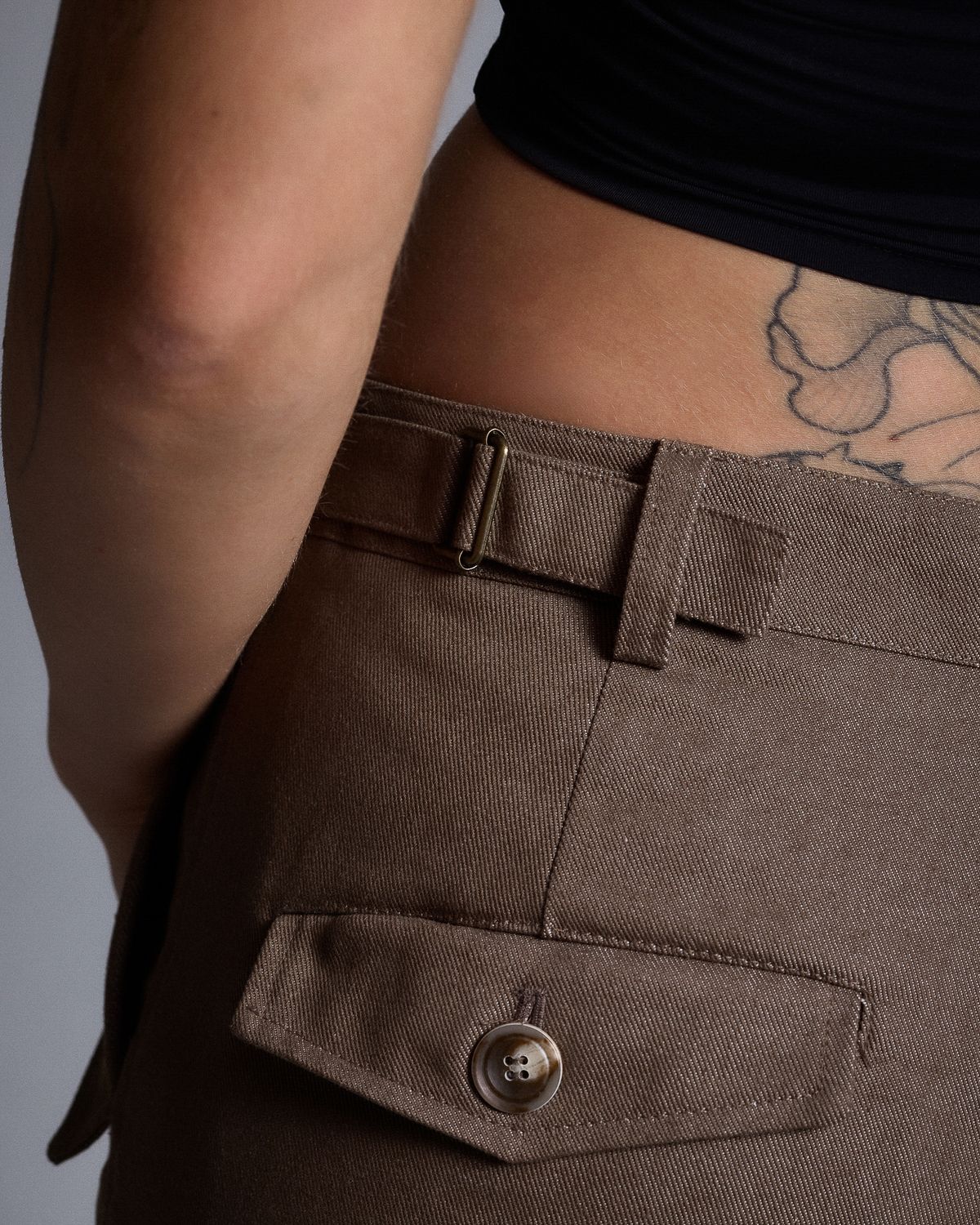쿨시스(COOLSIS) CS CARGO WIDE JEANS-057 (BROWN)