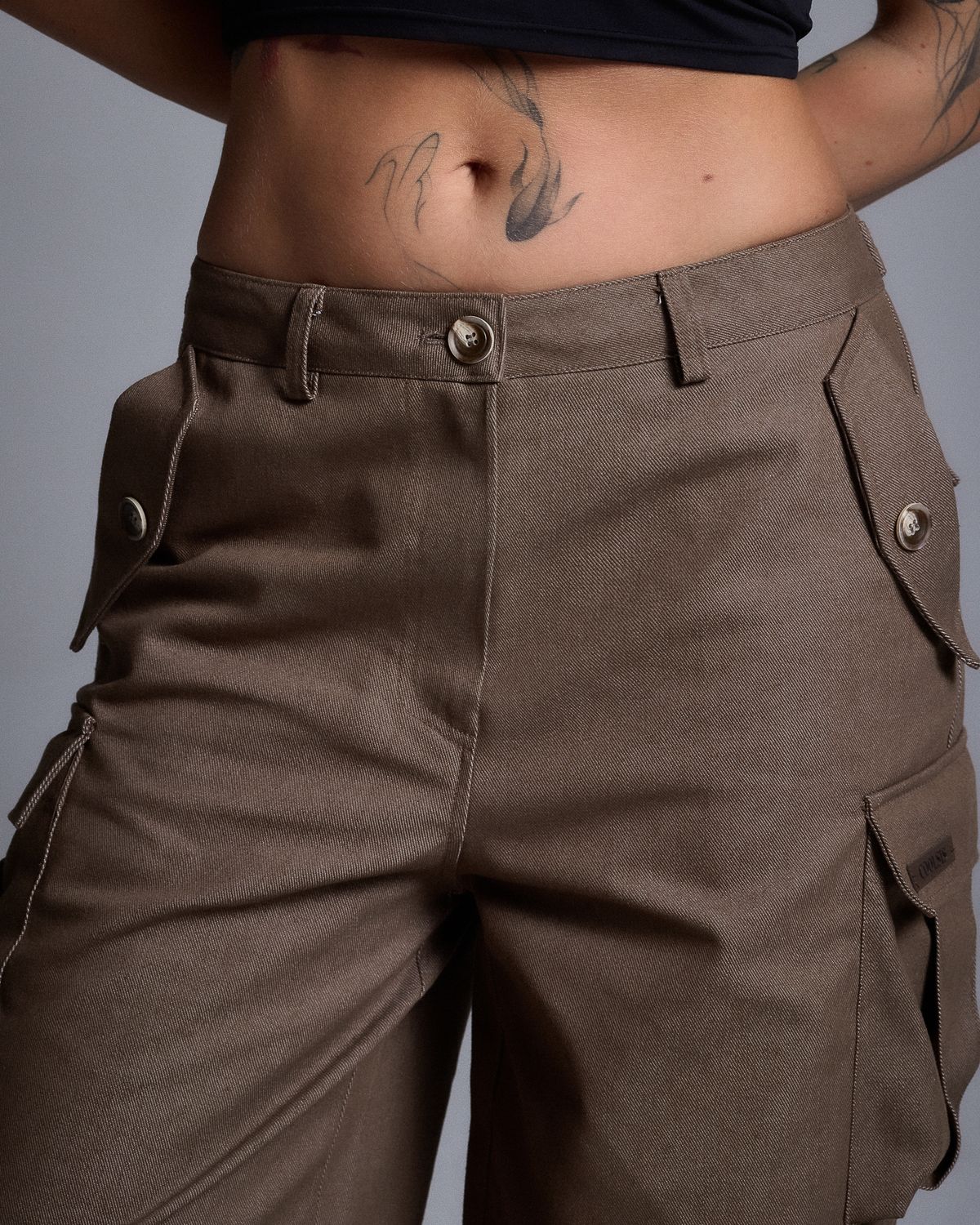 쿨시스(COOLSIS) CS CARGO WIDE JEANS-057 (BROWN)