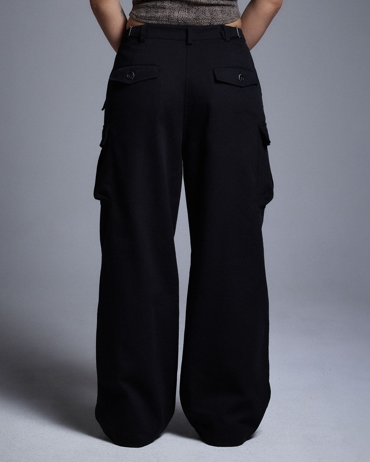 쿨시스(COOLSIS) CS CARGO WIDE JEANS-057 (BLACK)