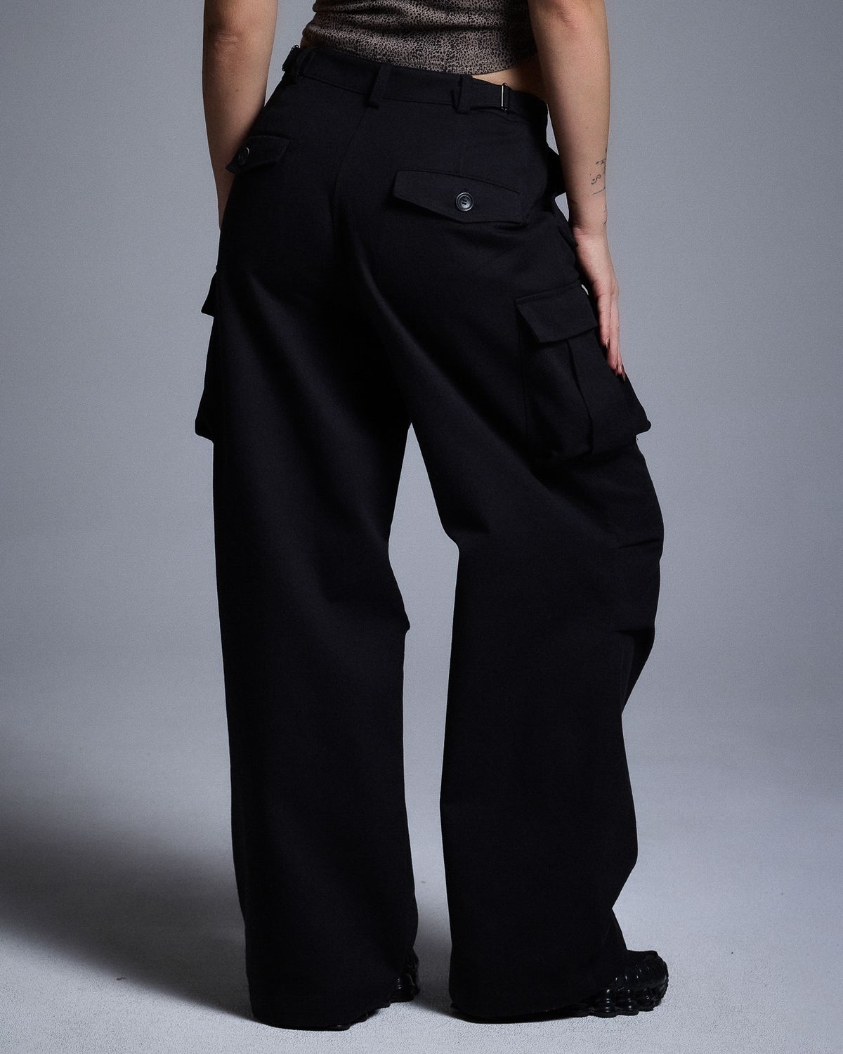 쿨시스(COOLSIS) CS CARGO WIDE JEANS-057 (BLACK)