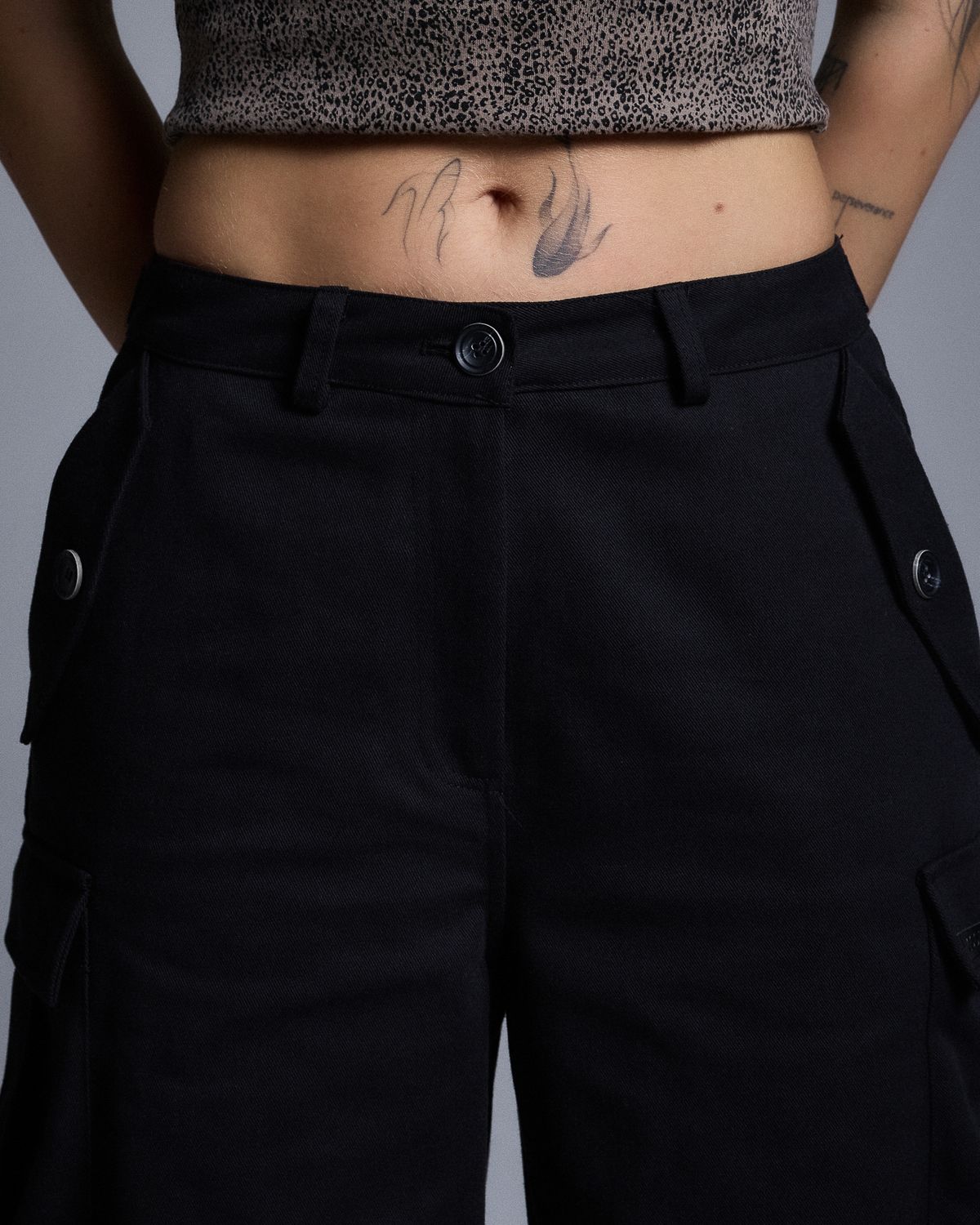 쿨시스(COOLSIS) CS CARGO WIDE JEANS-057 (BLACK)