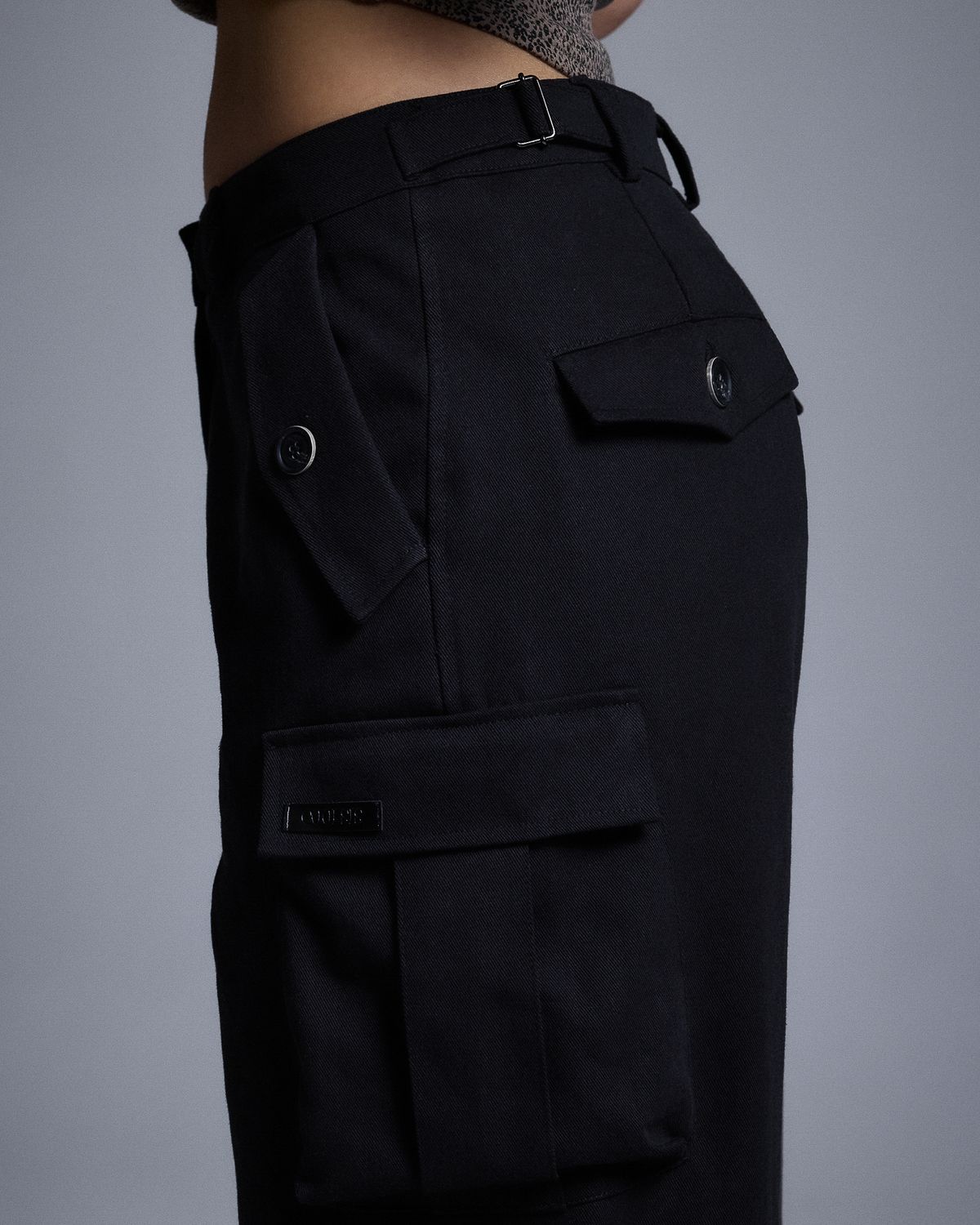 쿨시스(COOLSIS) CS CARGO WIDE JEANS-057 (BLACK)