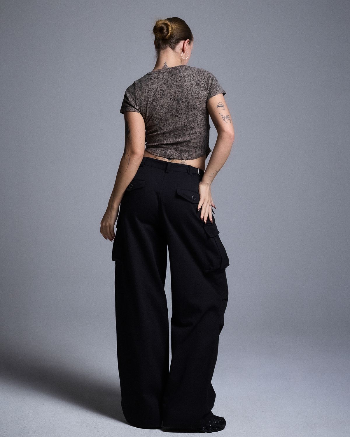 쿨시스(COOLSIS) CS CARGO WIDE JEANS-057 (BLACK)