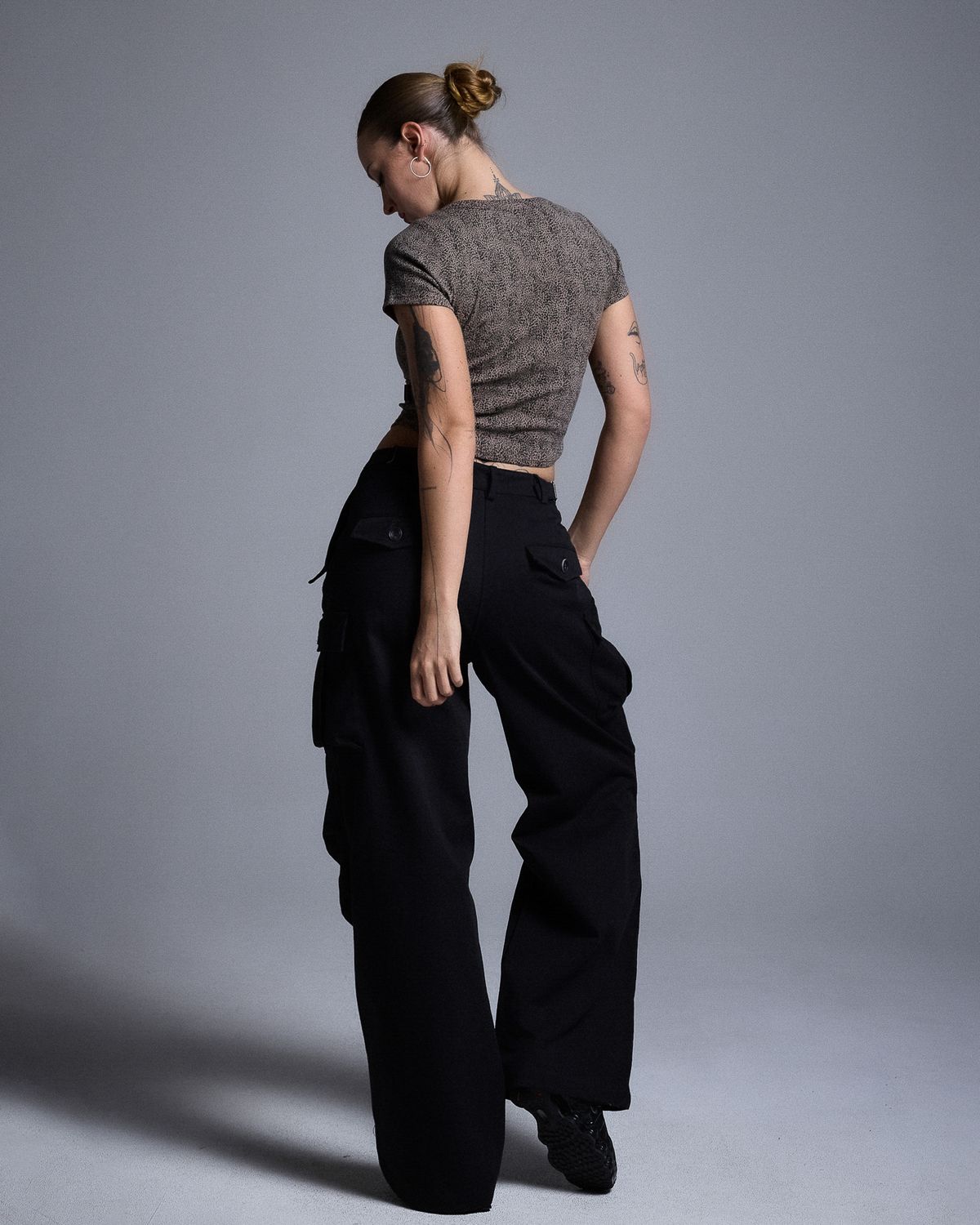 쿨시스(COOLSIS) CS CARGO WIDE JEANS-057 (BLACK)
