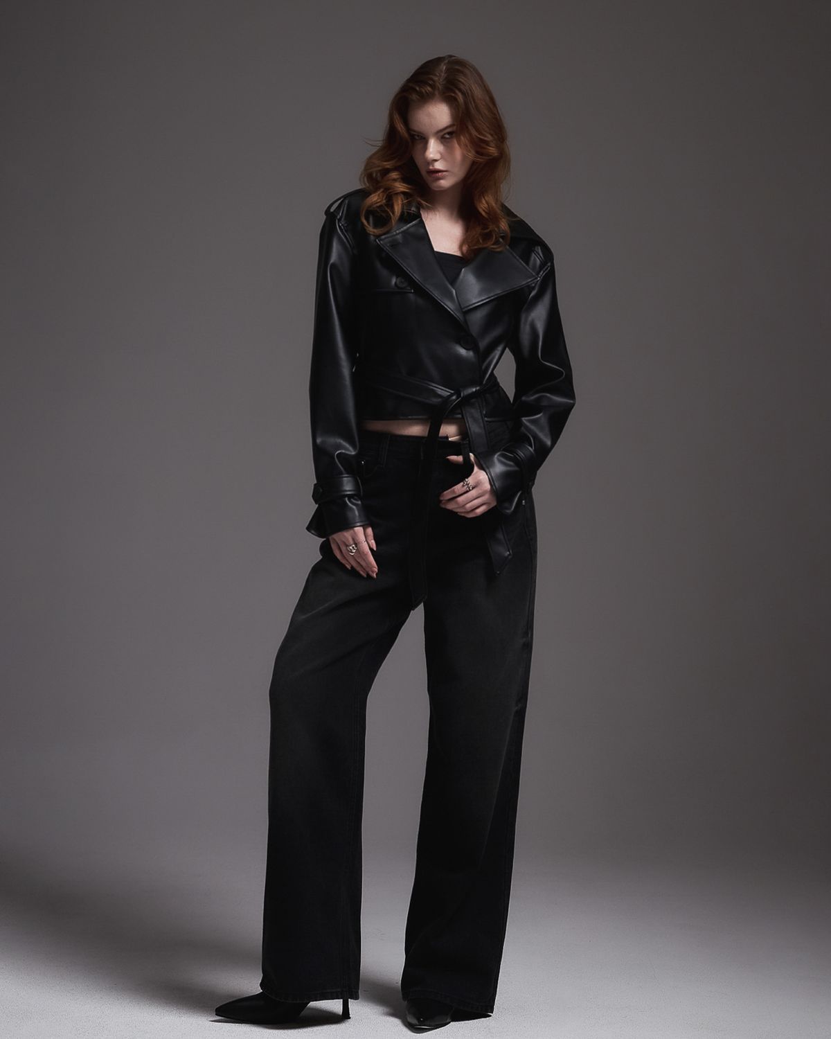 쿨시스(COOLSIS) CS LEATHER TRENCH JACKET-019