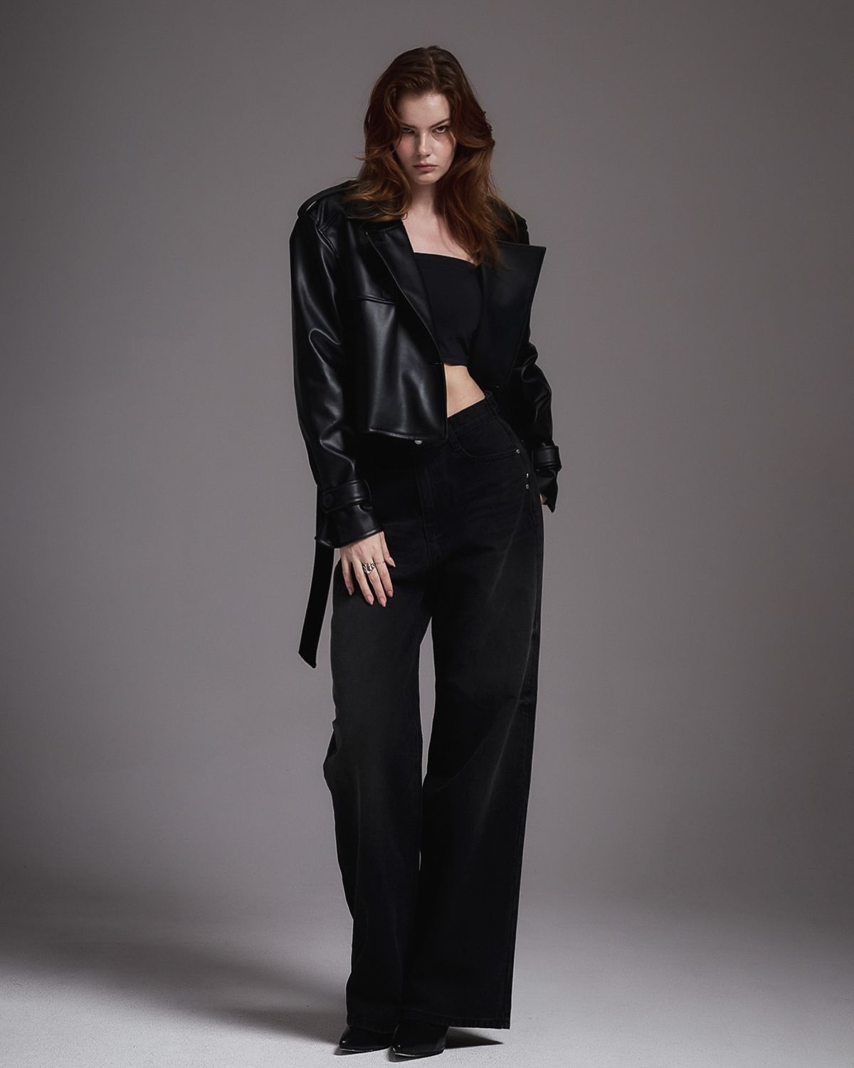 쿨시스(COOLSIS) CS LEATHER TRENCH JACKET-019