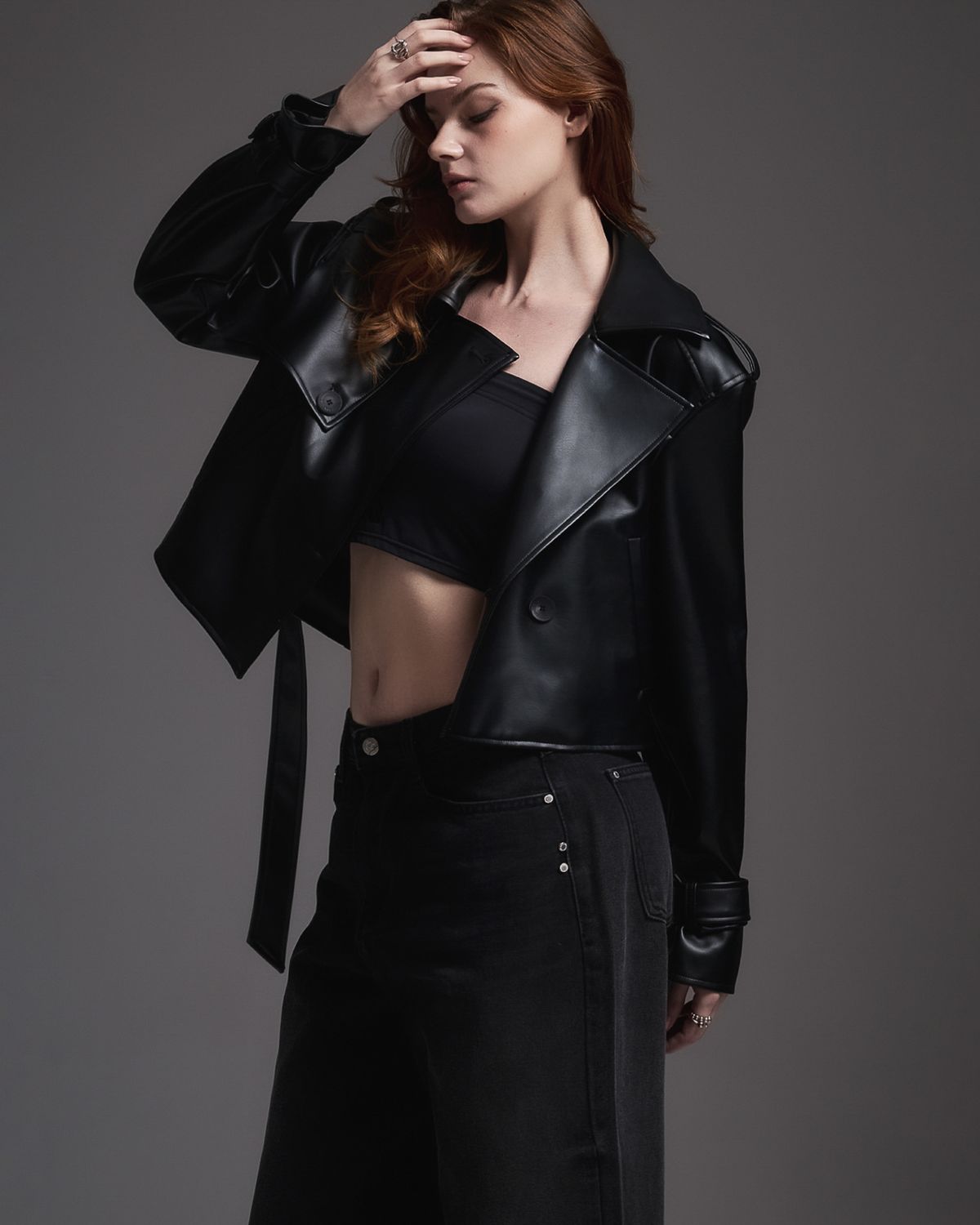 쿨시스(COOLSIS) CS LEATHER TRENCH JACKET-019