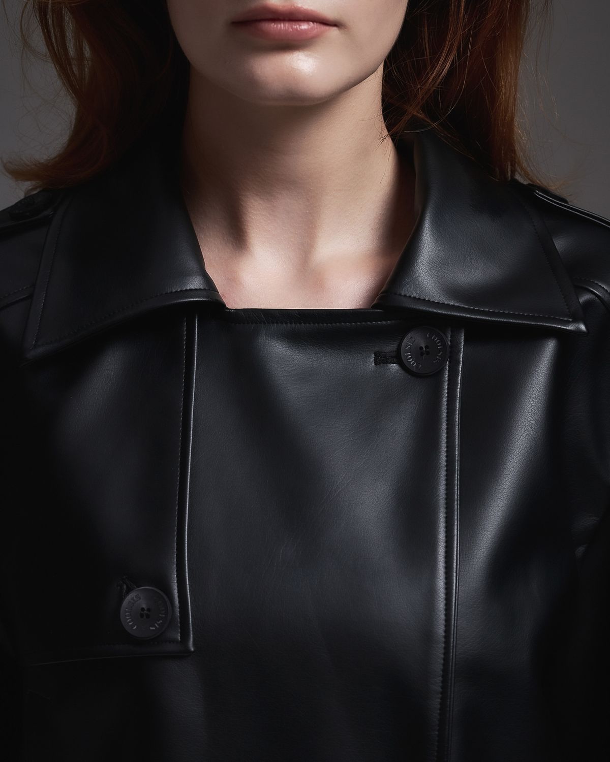 쿨시스(COOLSIS) CS LEATHER TRENCH JACKET-019