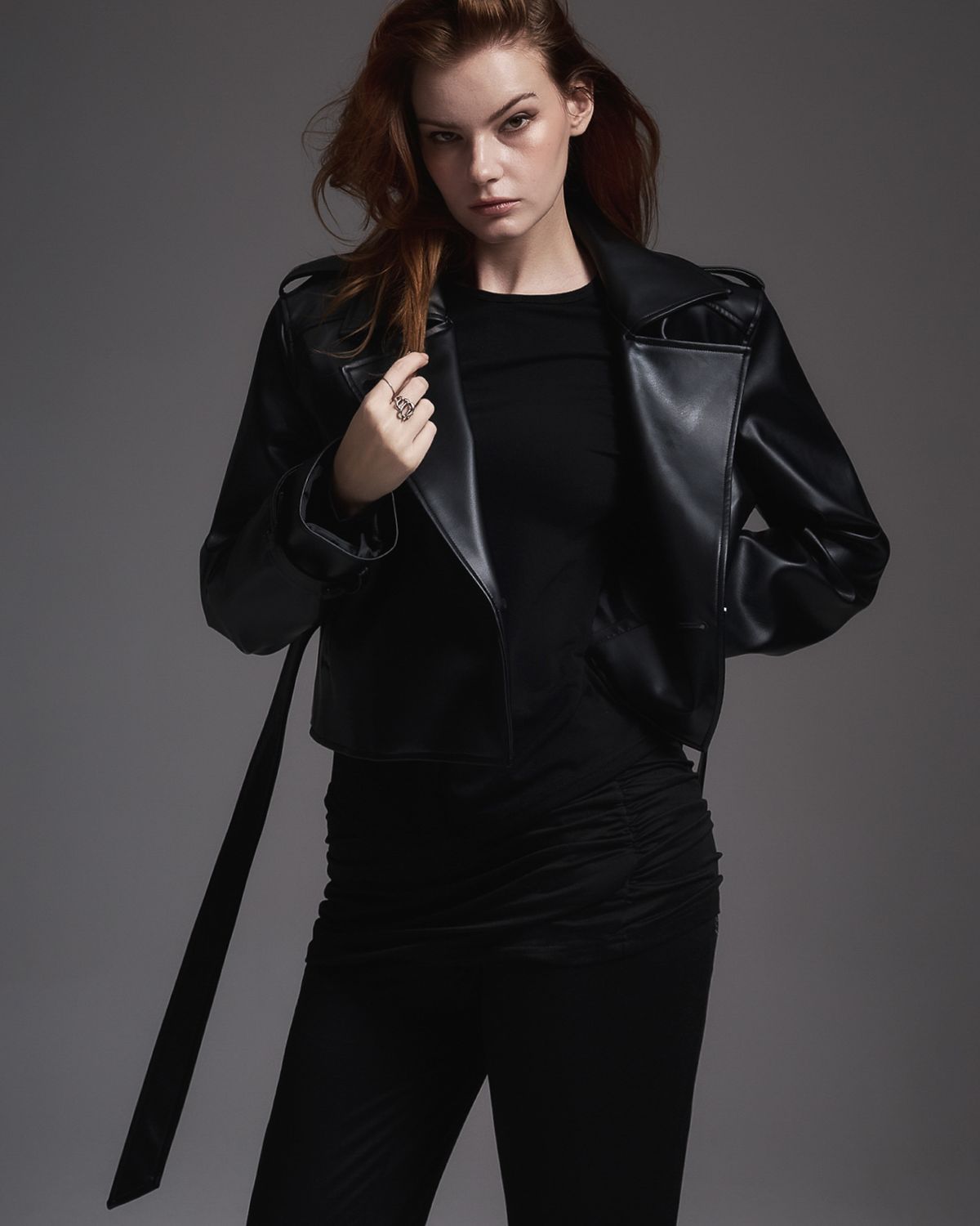 쿨시스(COOLSIS) CS LEATHER TRENCH JACKET-019
