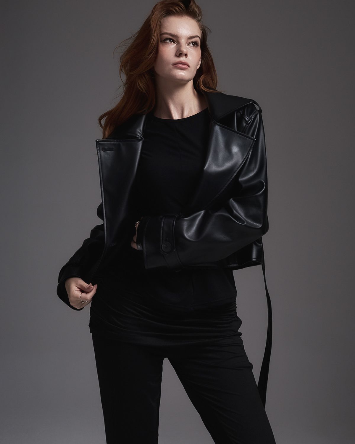 쿨시스(COOLSIS) CS LEATHER TRENCH JACKET-019