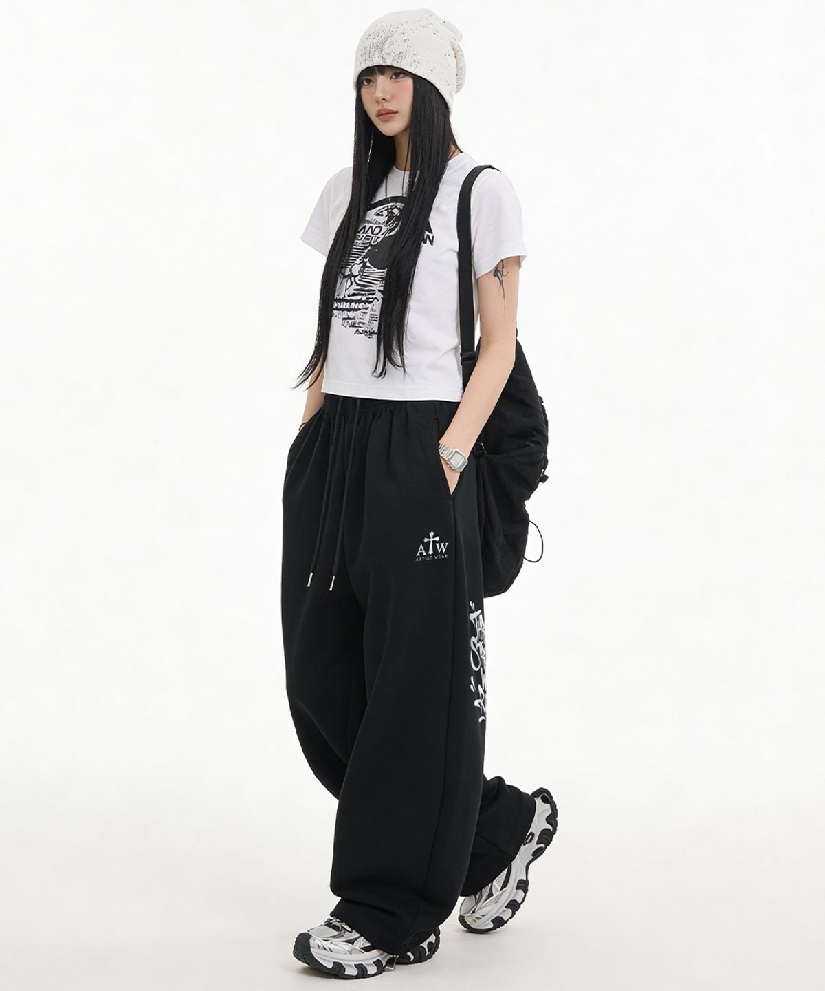 아티스트웨어(ARTISTWEAR) [ATW] 라이즈 루즈 와이드팬츠 - 2COLOR