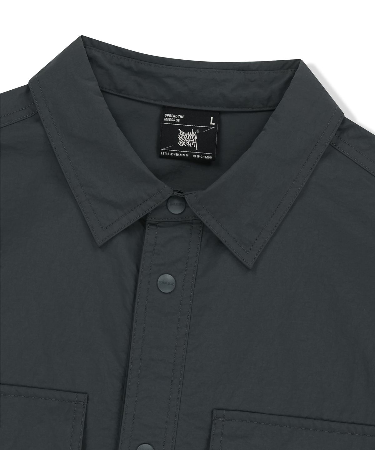 브라운브레스(BROWNBREATH) NYLON WORK SHIRTS - CHARCOAL