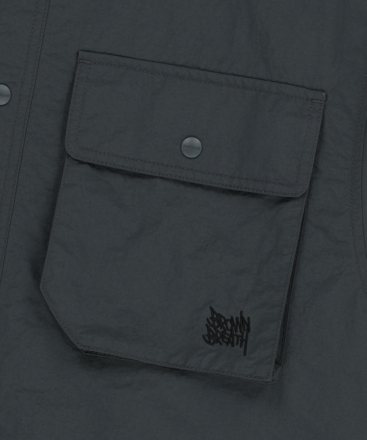 브라운브레스(BROWNBREATH) NYLON WORK SHIRTS - CHARCOAL