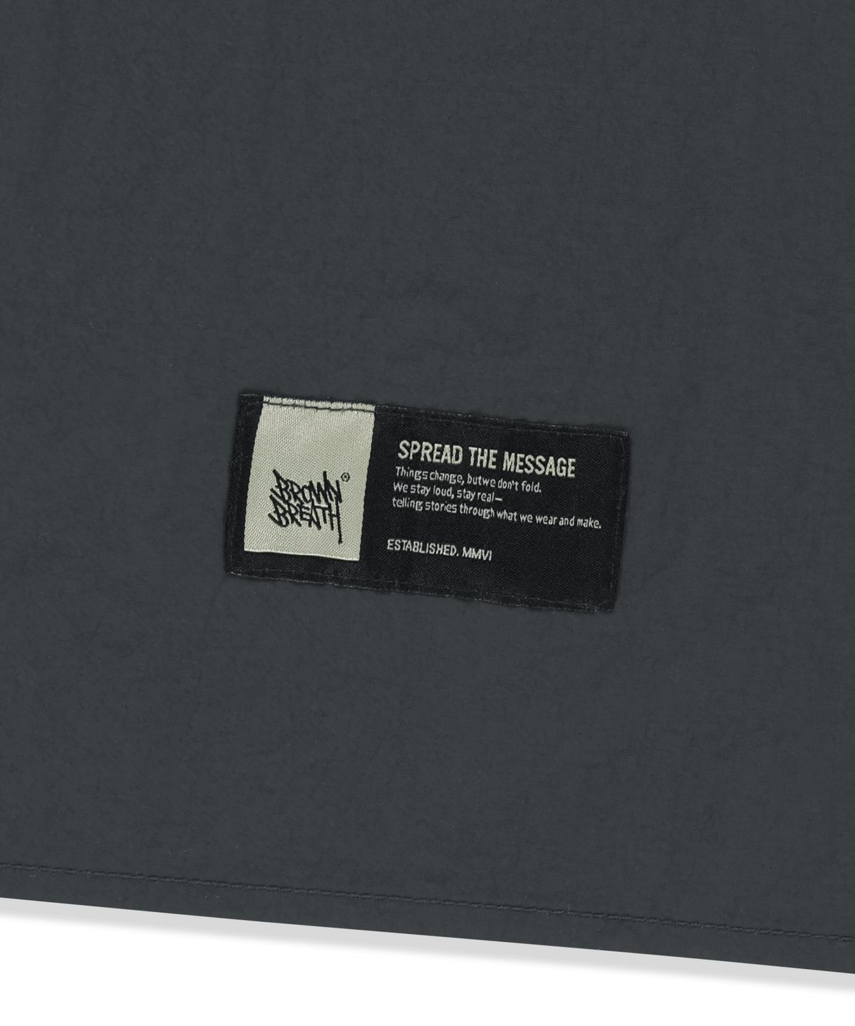 브라운브레스(BROWNBREATH) NYLON WORK SHIRTS - CHARCOAL