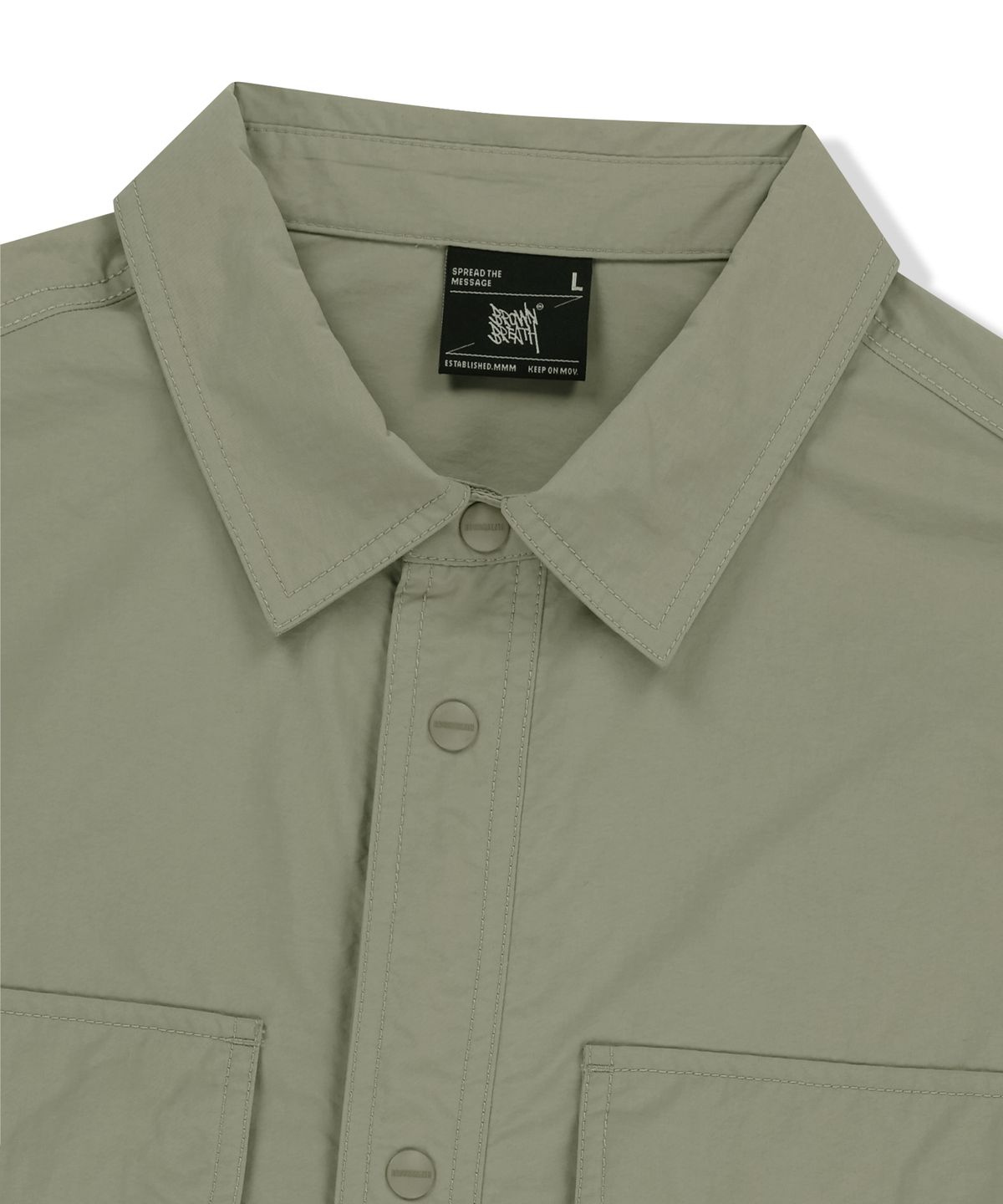 브라운브레스(BROWNBREATH) NYLON WORK SHIRTS - BEIGE