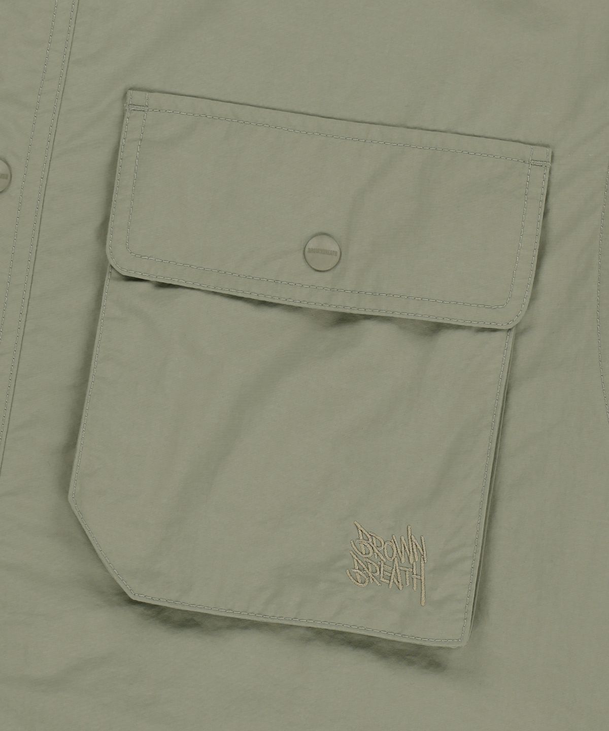 브라운브레스(BROWNBREATH) NYLON WORK SHIRTS - BEIGE