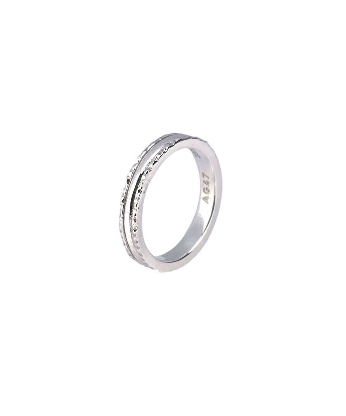 에이지47(AG47) M.C-R-07  Rough Wave Texture Ring