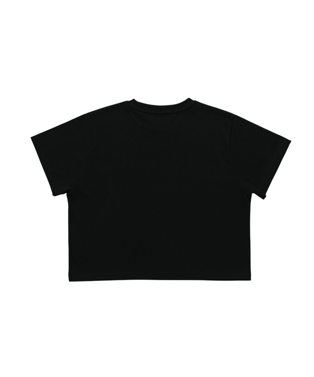 마크니(MACNI) RETRO LOGO CROP T-SHIRT BLACK