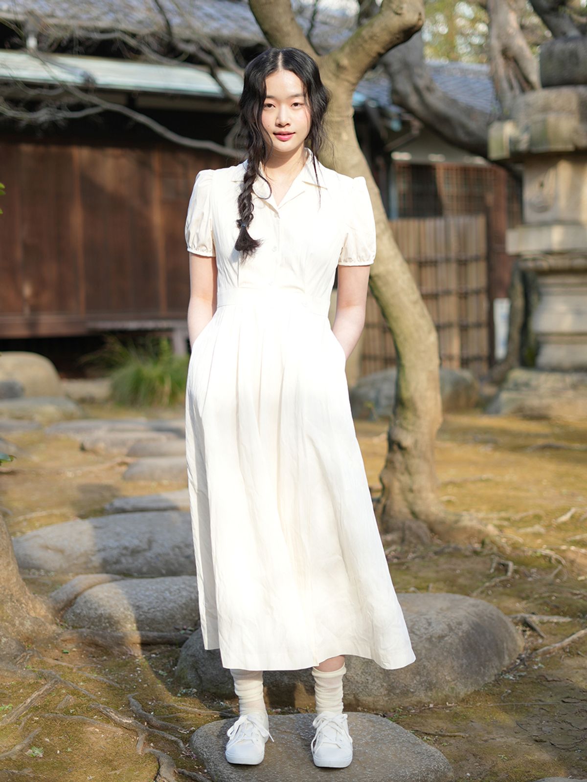 랭앤루(LANGNLU) JADE Shirt Dress(제이드)_IVORY