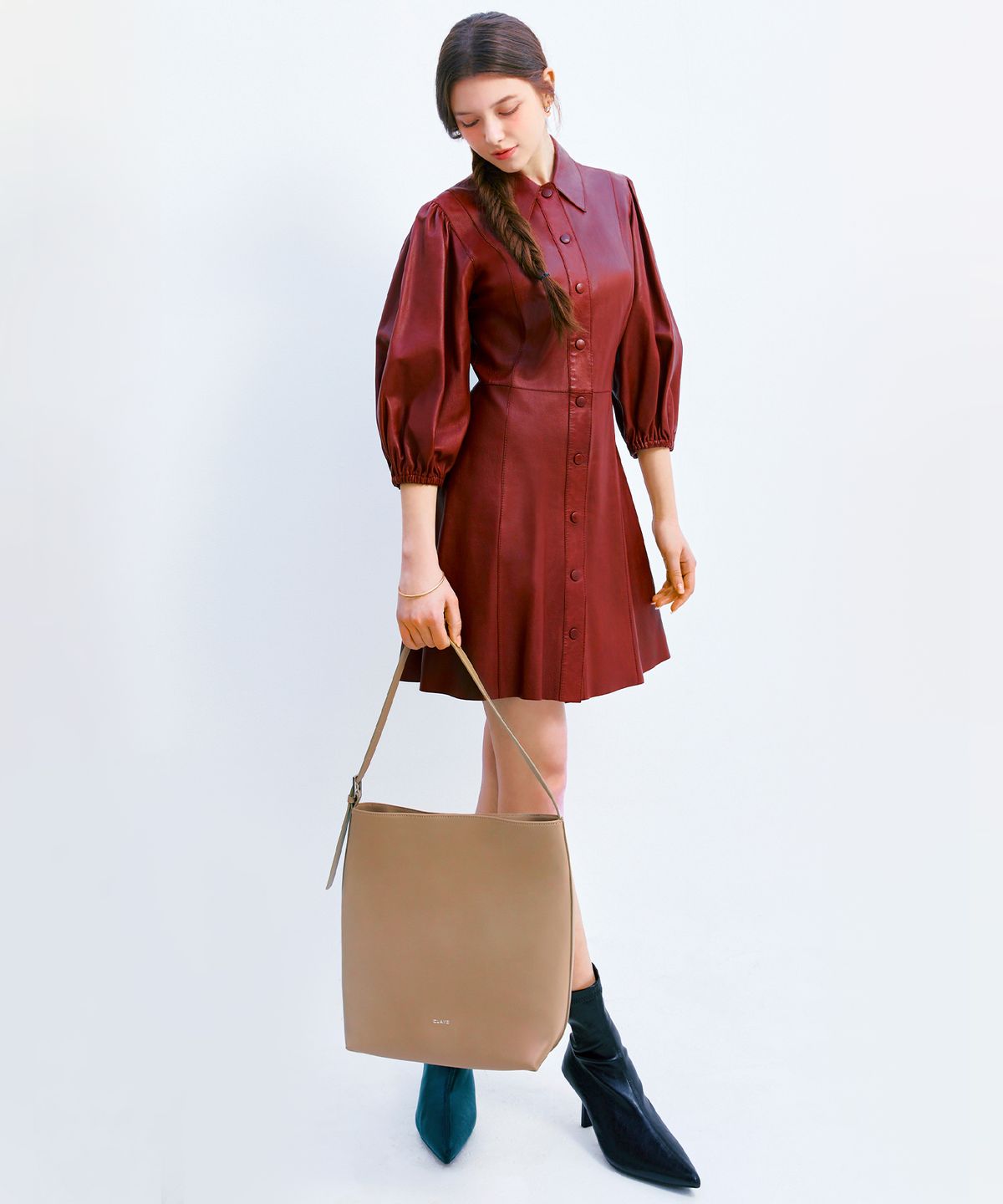 끌라베(CLAVE) 릴리 베이지 토트백 (LILY Beige Tote Bag)