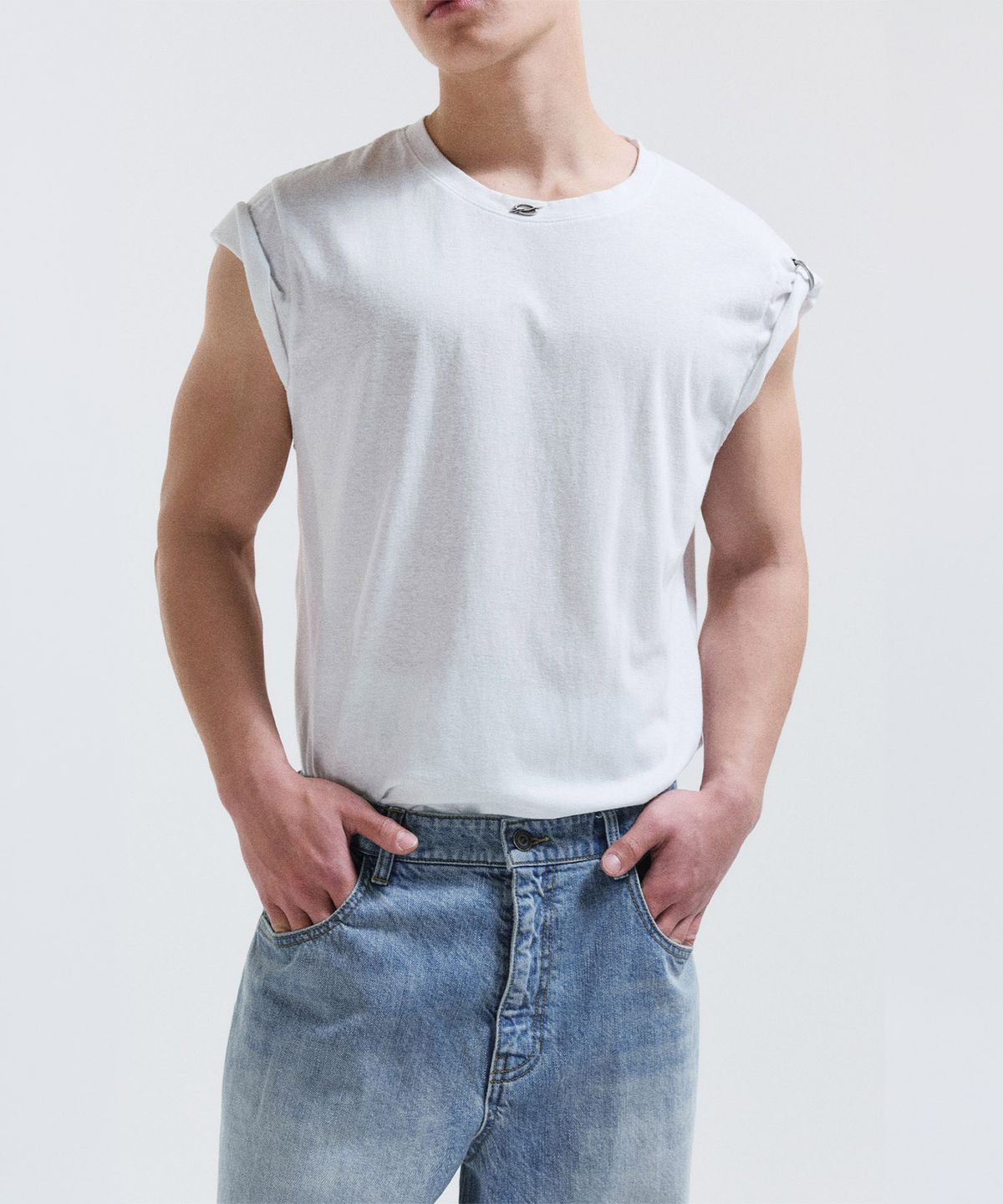 51퍼센트(51PERCENT) Banding denim pants - blue