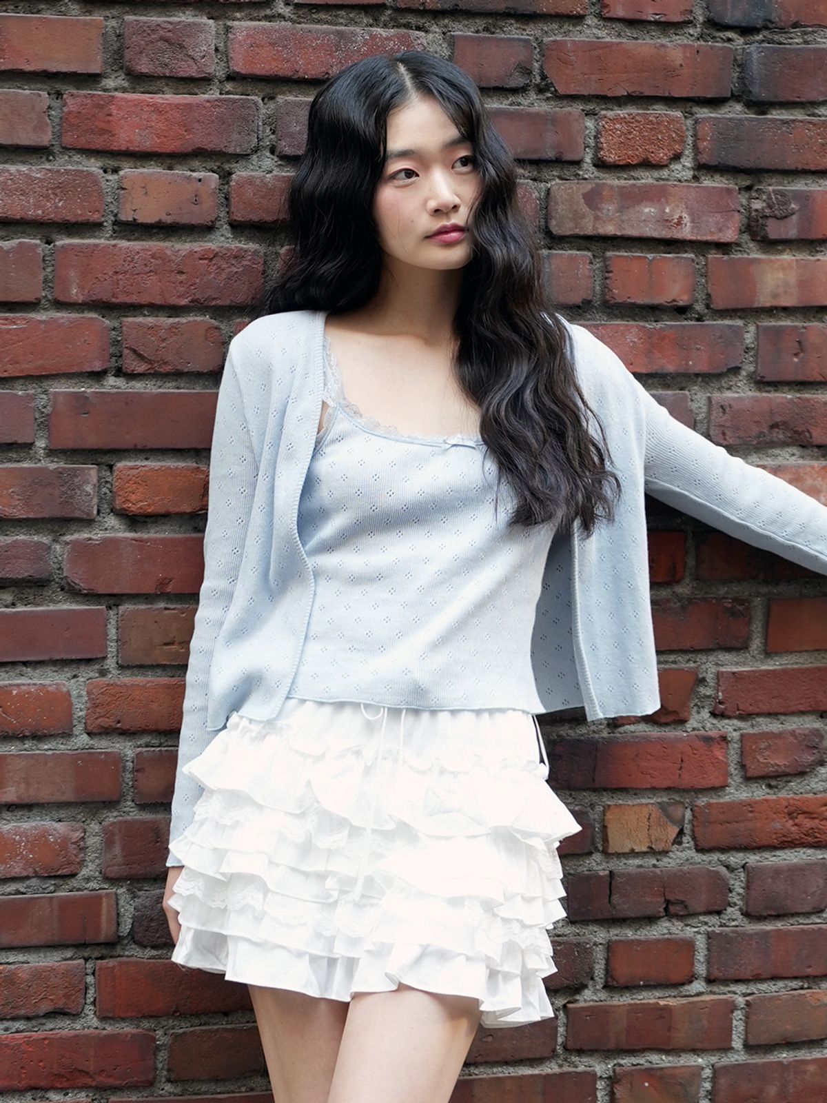랭앤루(LANGNLU) OLDEBU Cardigan Set(올데브)_SKY BLUE