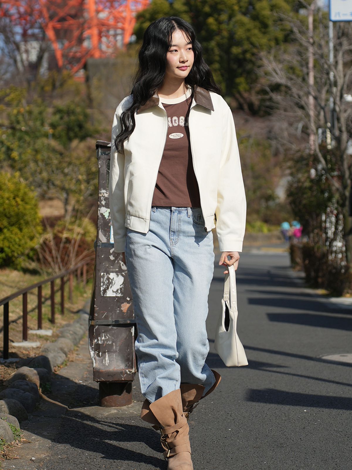 랭앤루(LANGNLU) NOTTINGHILL Cotton Bomber(노팅힐)_IVORY
