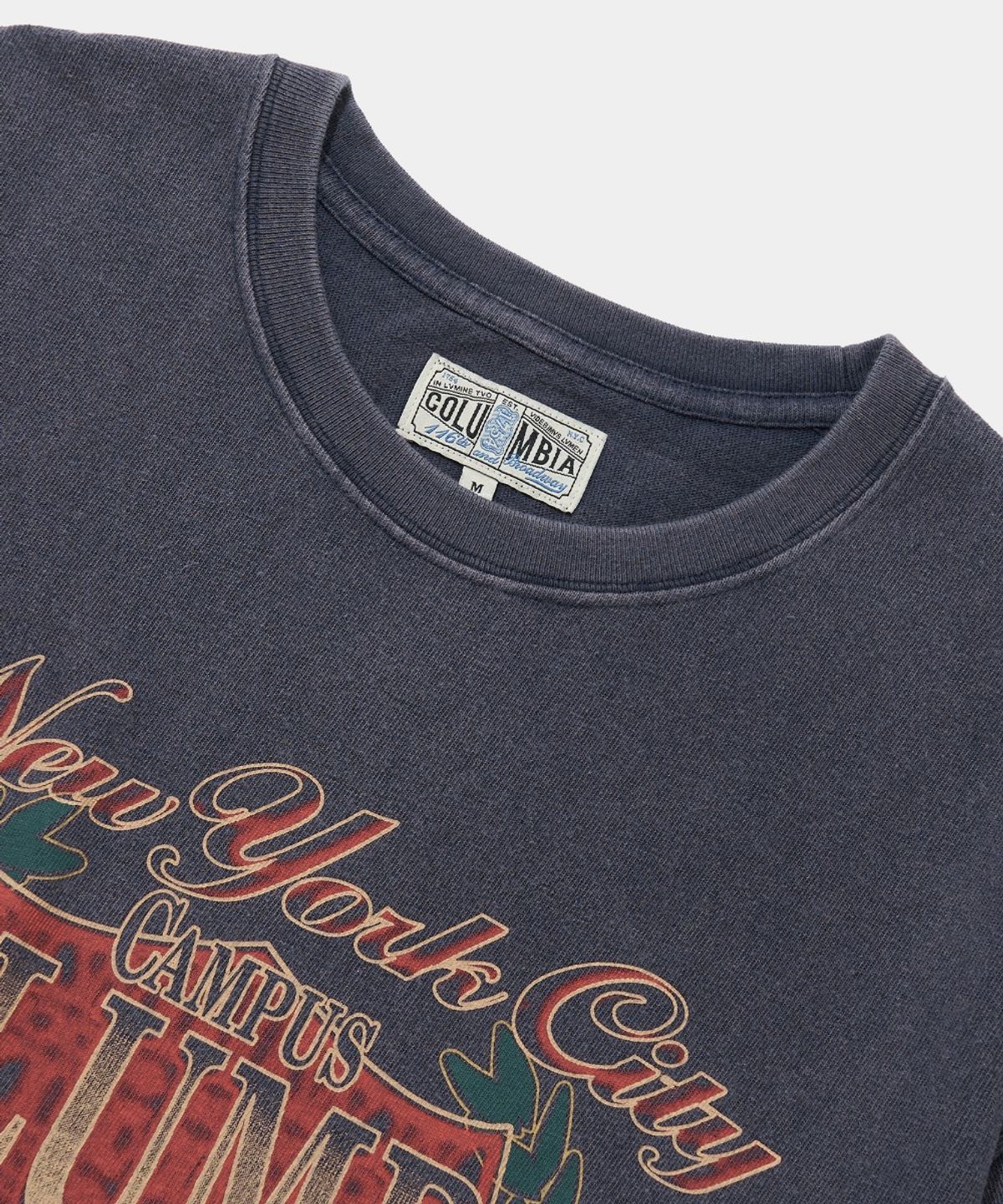 컬럼비아 유니버시티(COLUMBIA UNIVERSITY) CU CAMPUS MINERAL WASHED WOMEN S/S T-SHIRTS_BLUE
