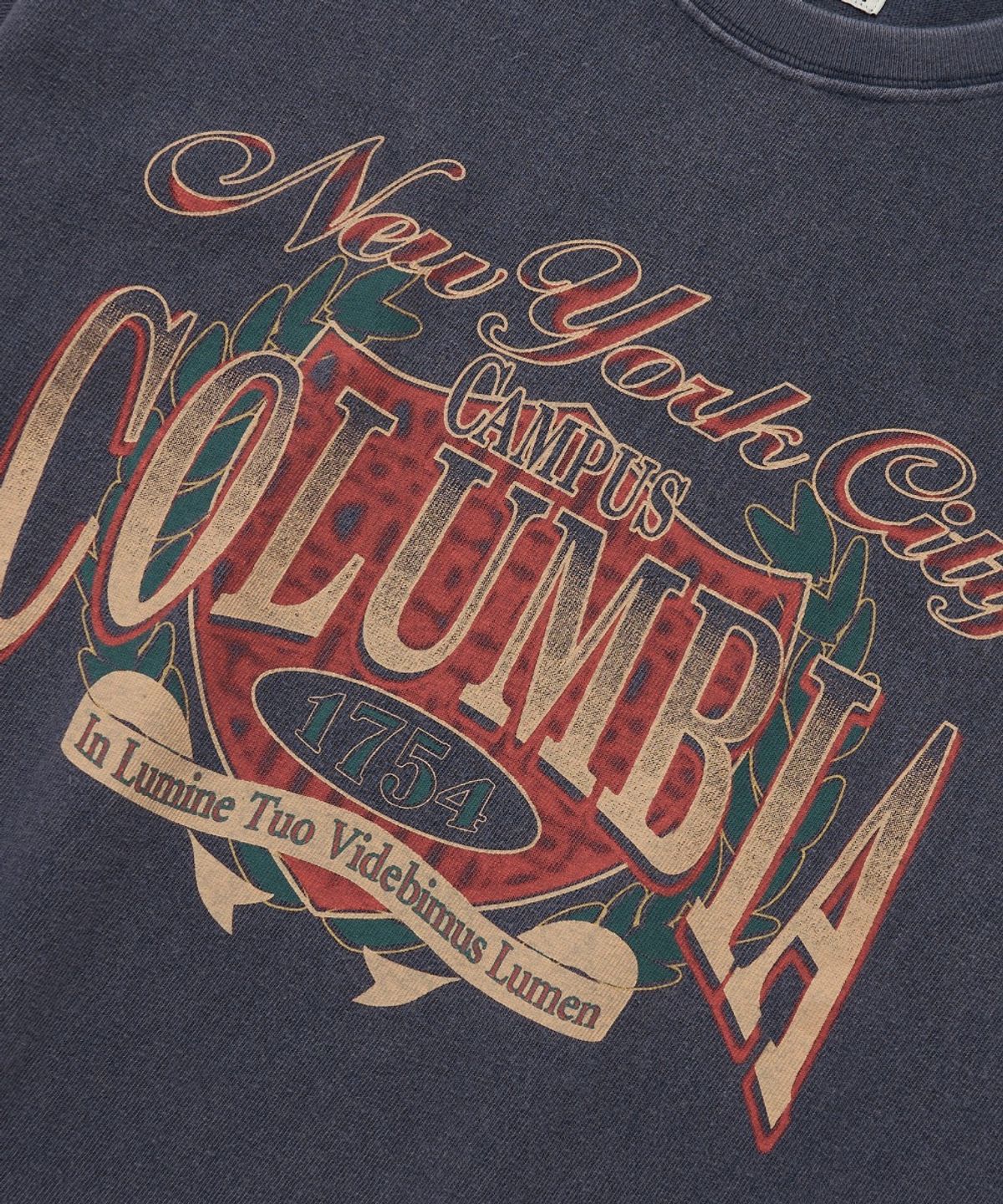 컬럼비아 유니버시티(COLUMBIA UNIVERSITY) CU CAMPUS MINERAL WASHED WOMEN S/S T-SHIRTS_BLUE