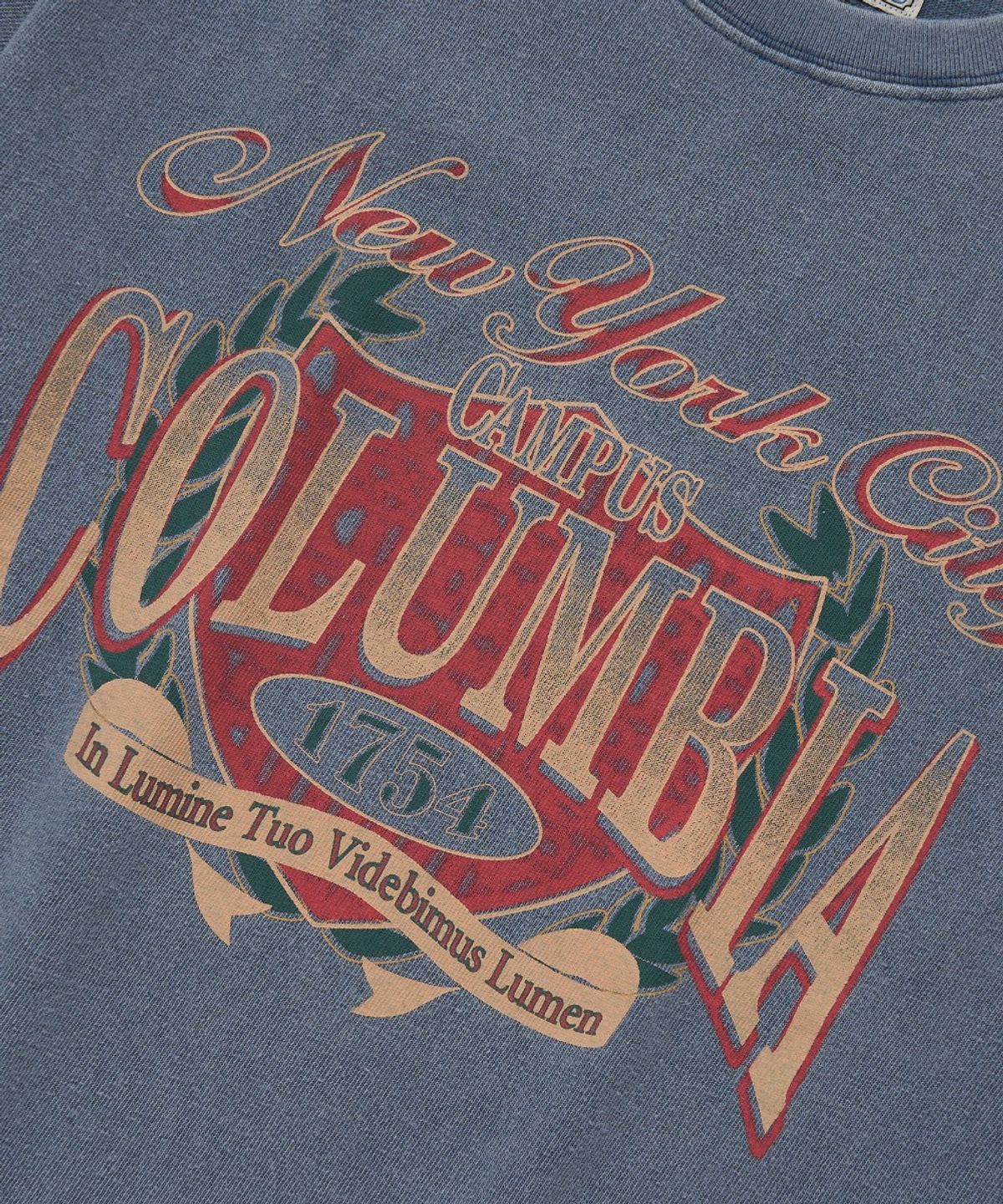 컬럼비아 유니버시티(COLUMBIA UNIVERSITY) CU CAMPUS MINERAL WASHED WOMEN S/S T-SHIRTS_GRACIE BLUE