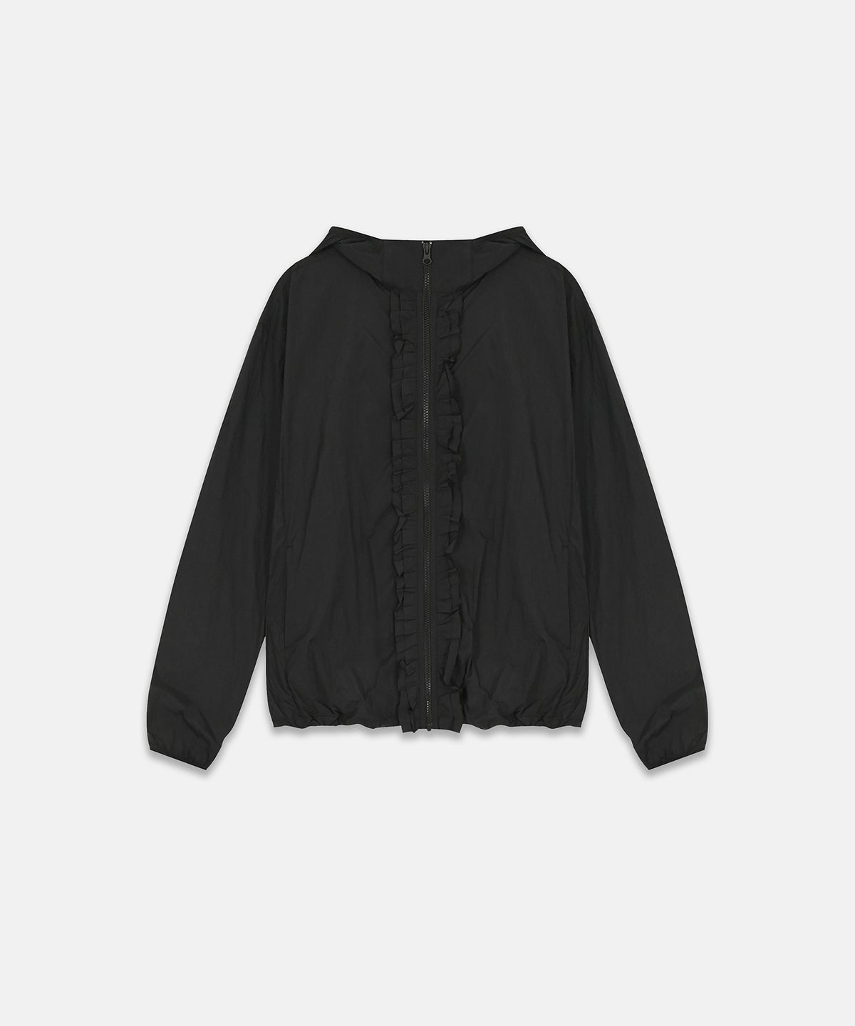 나체(NACHE) RUFFLE WIND BREAKER BLACK