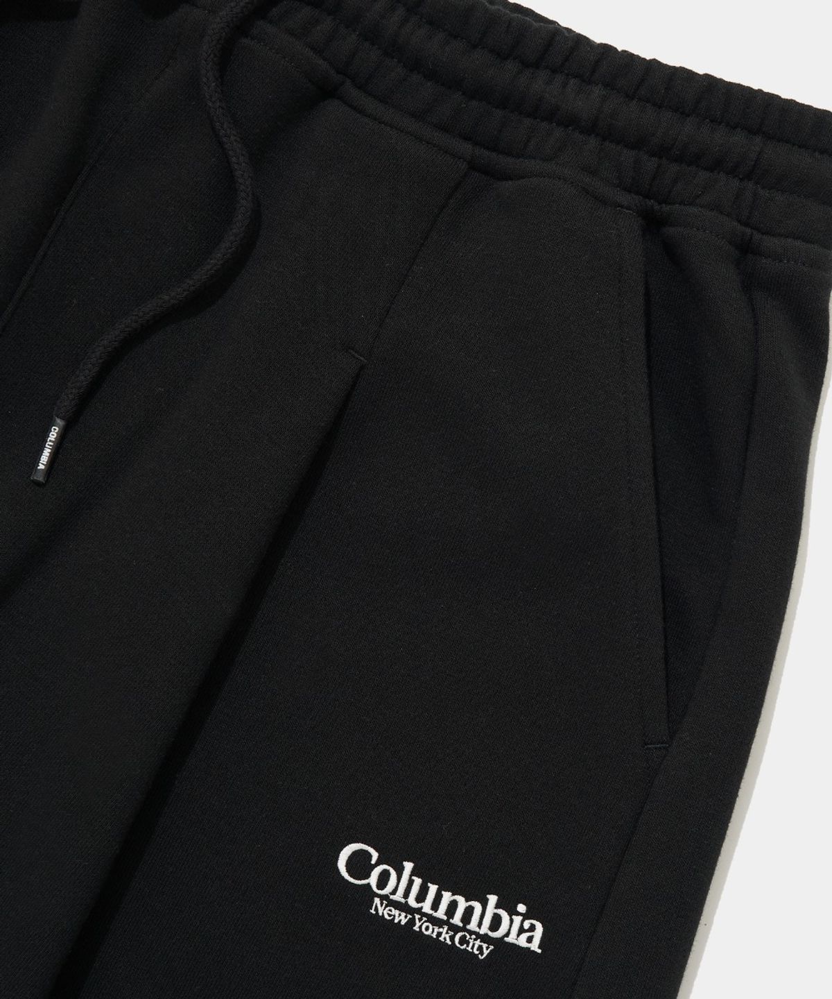 컬럼비아 유니버시티(COLUMBIA UNIVERSITY) NYC EMB PINTUCK TERRY SWEAT SHORTS PANTS_BLACK