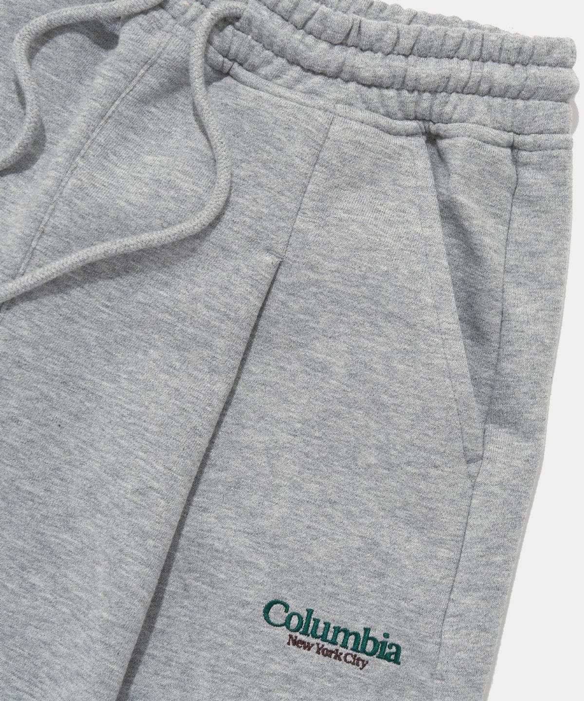 컬럼비아 유니버시티(COLUMBIA UNIVERSITY) NYC EMB PINTUCK TERRY SWEAT SHORTS PANTS_MELANGE GRAY