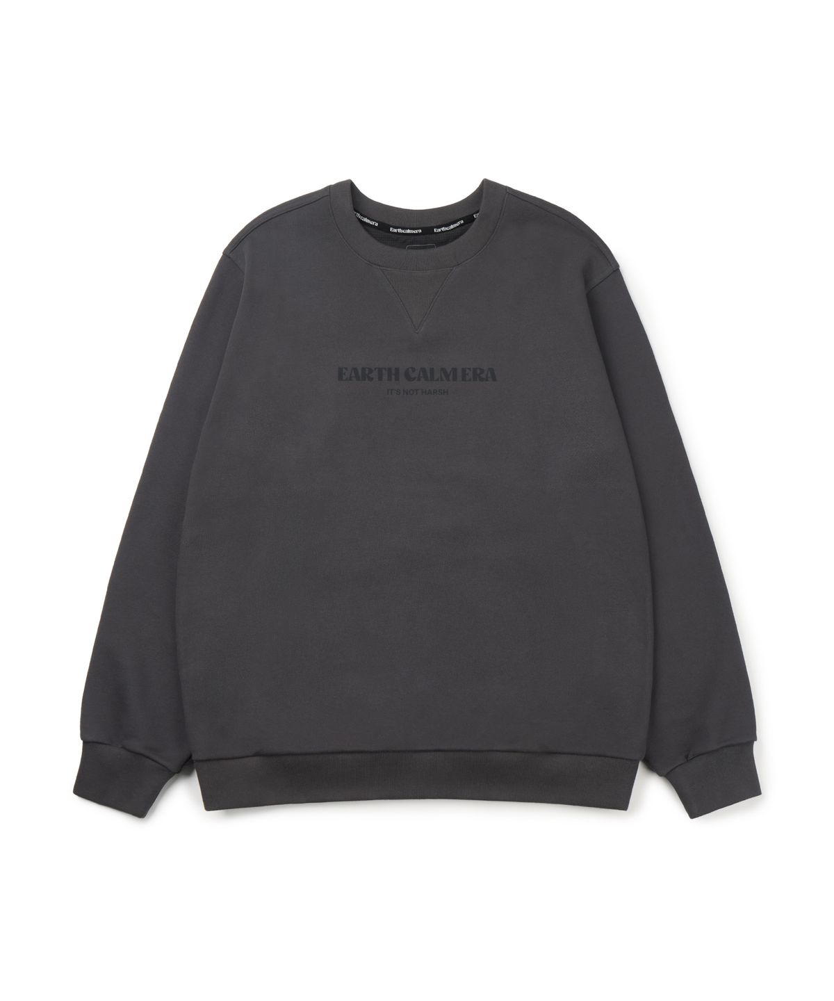 얼스캄에라(EARTH CALM ERA) 내추럴 데일리 스웨트셔츠_차콜