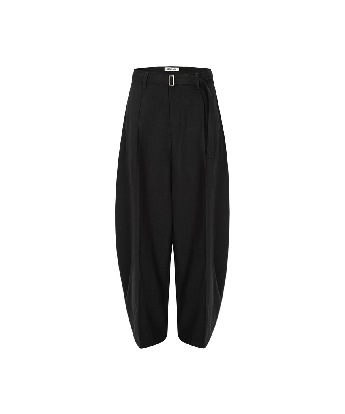 베르드누아(BER DE NOIR) 플리츠 울 벨트 커브 슬랙스 (블랙)