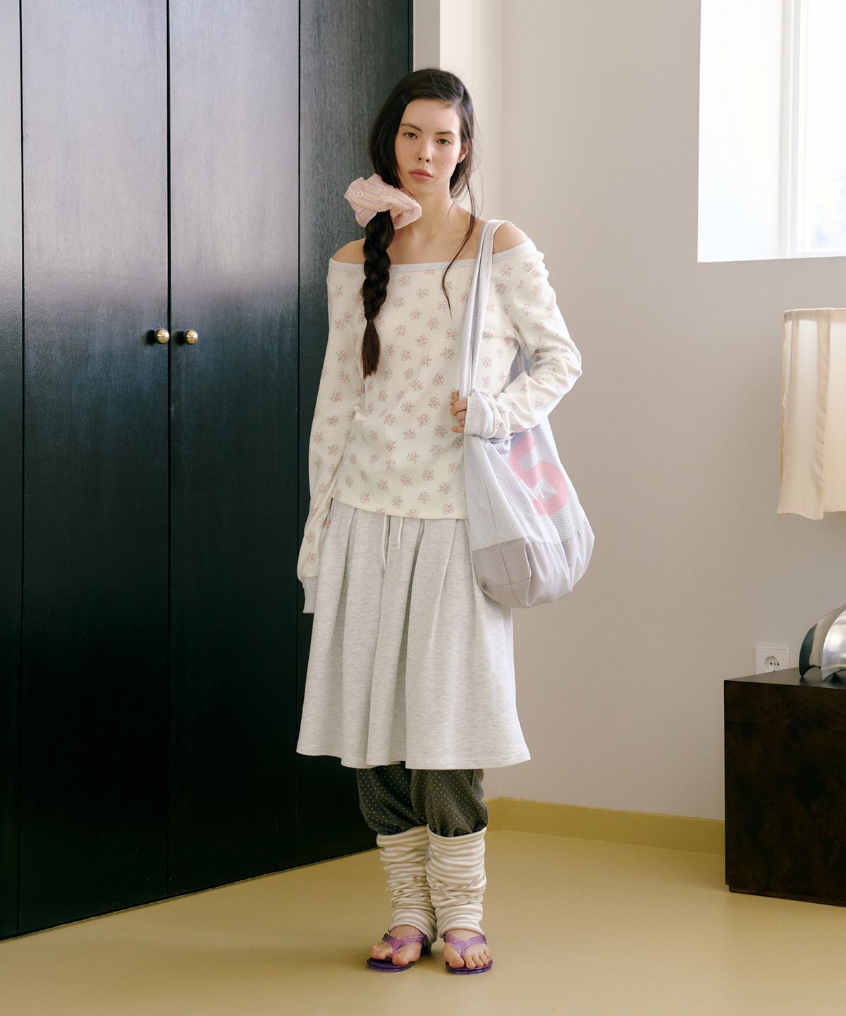 펀프롬펀(FUNFROMFUN) Bouquet Boatneck Tee, White