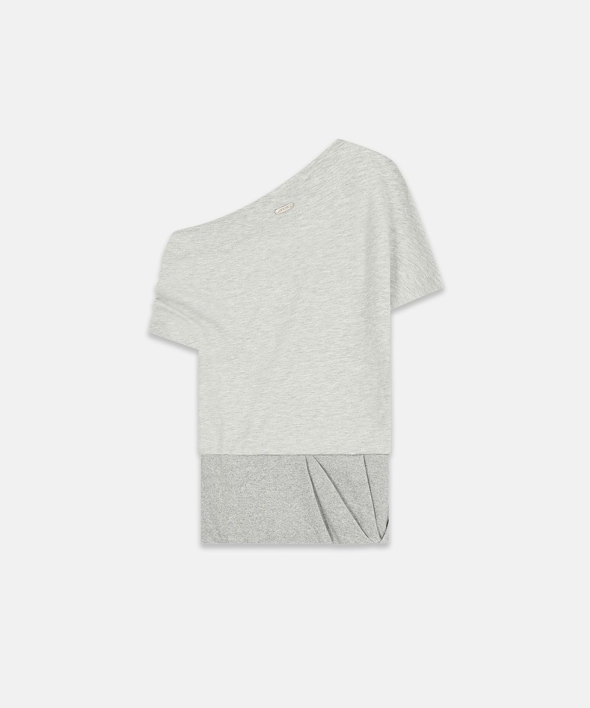 나체(NACHE) FOLDED DRAPING SWEATSHIRT MELANGE GRAY
