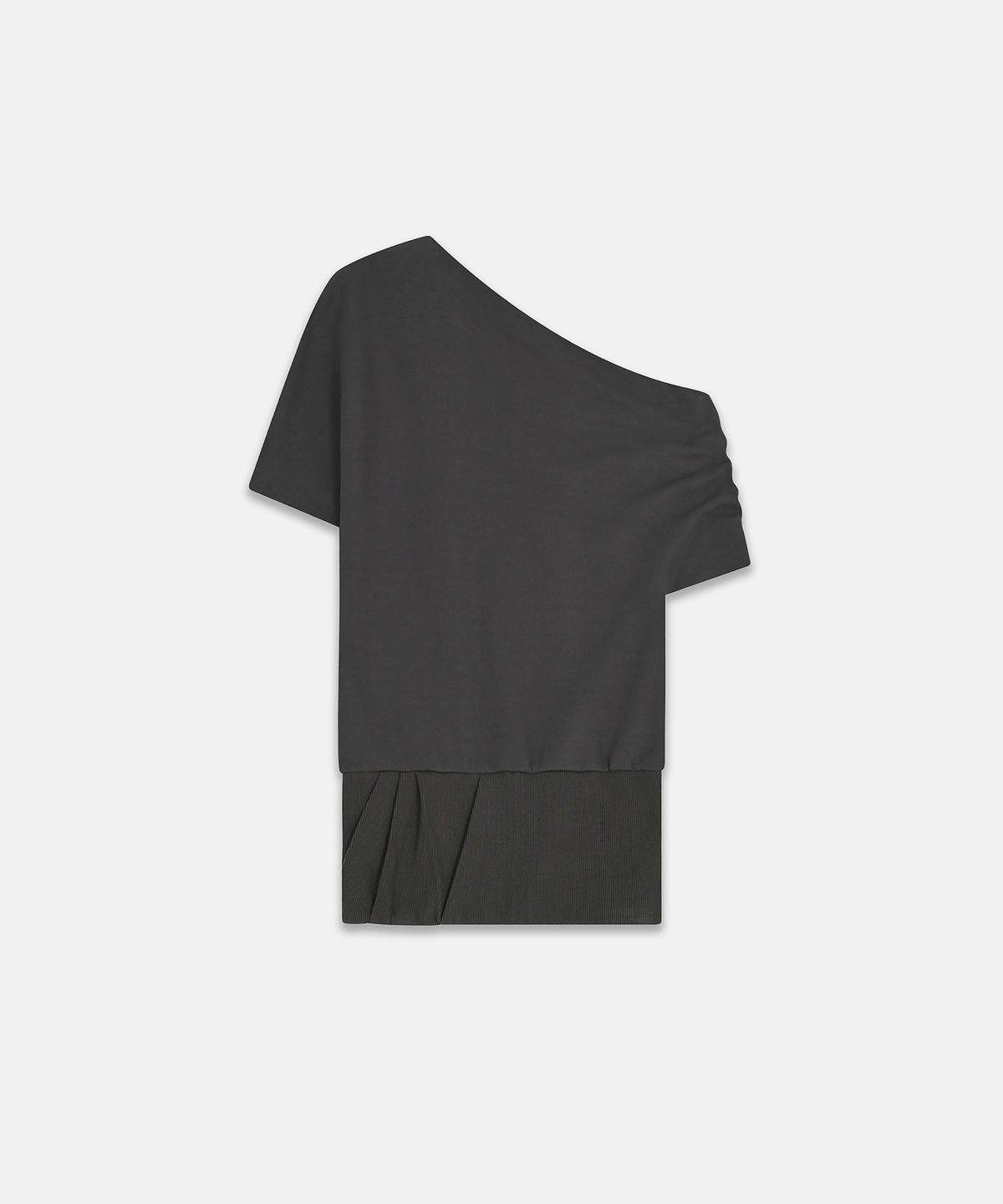 나체(NACHE) FOLDED DRAPING SWEATSHIRT CHARCOAL