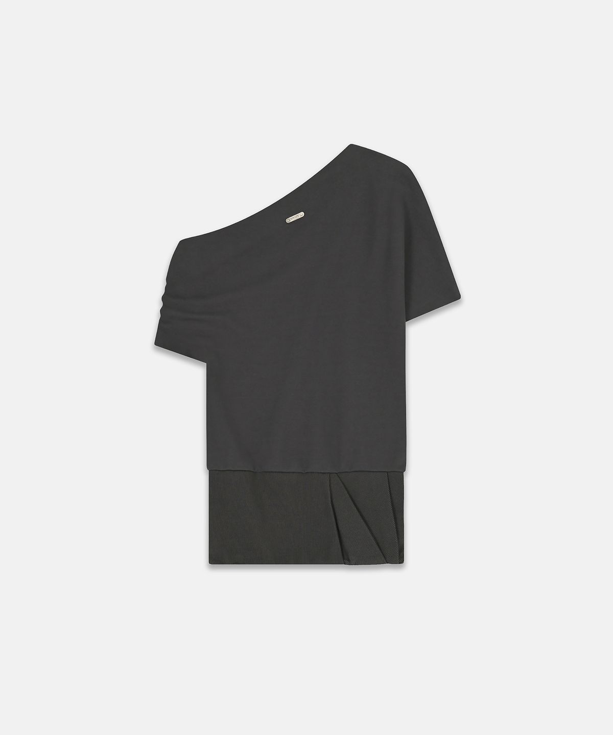 나체(NACHE) FOLDED DRAPING SWEATSHIRT CHARCOAL