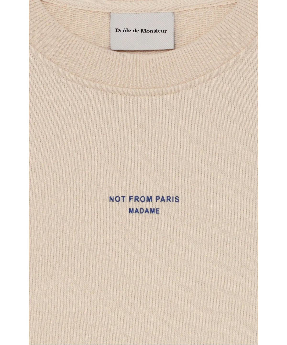 드롤드무슈(DROLE DE MONSIEUR) 클래식 슬로건 스웨트셔츠 Le Sweatshirt Slogan Classique D0TSM26207IVX