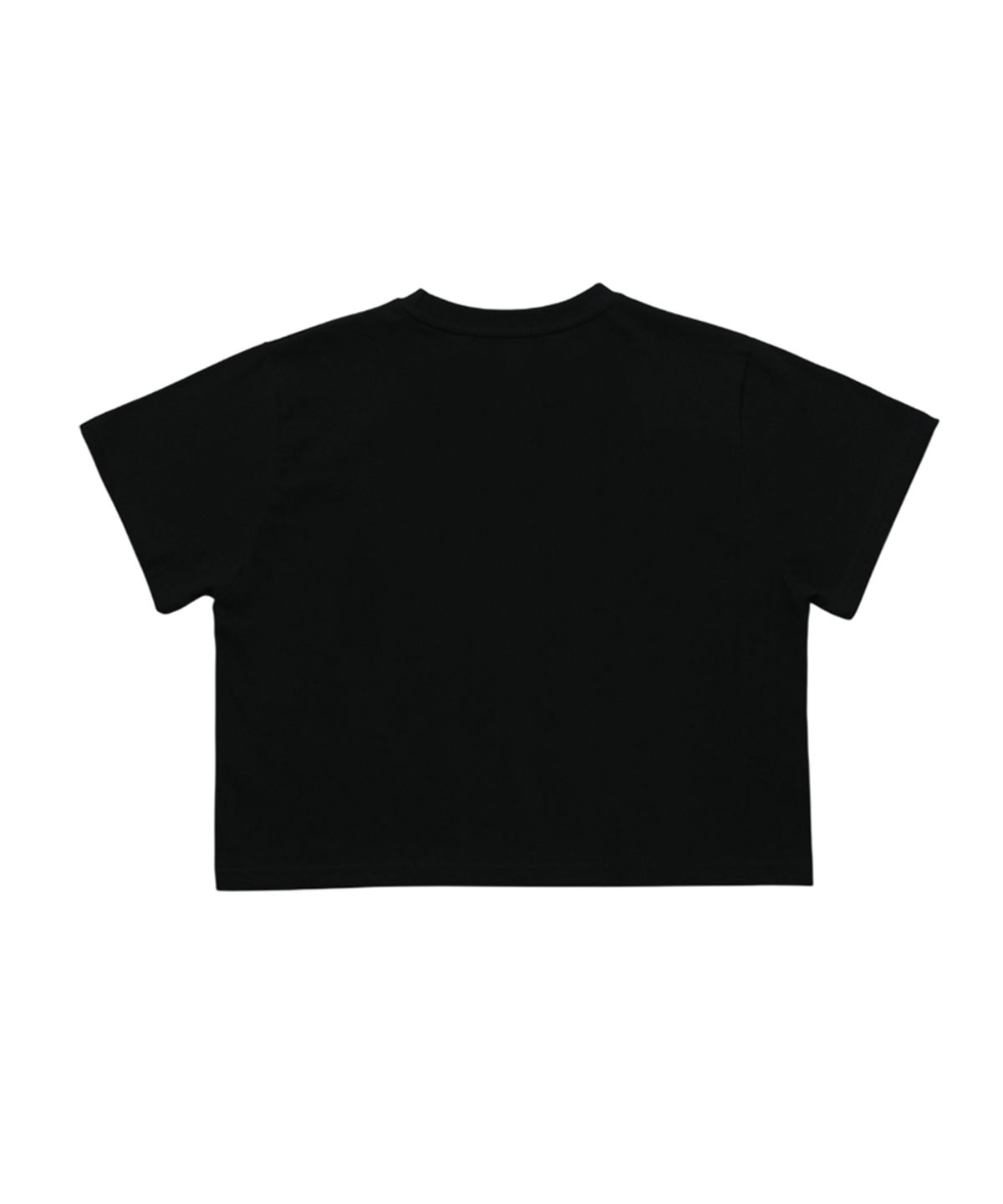 마크니(MACNI) DOUBLE HEART CROP T-SHIRT BLACK